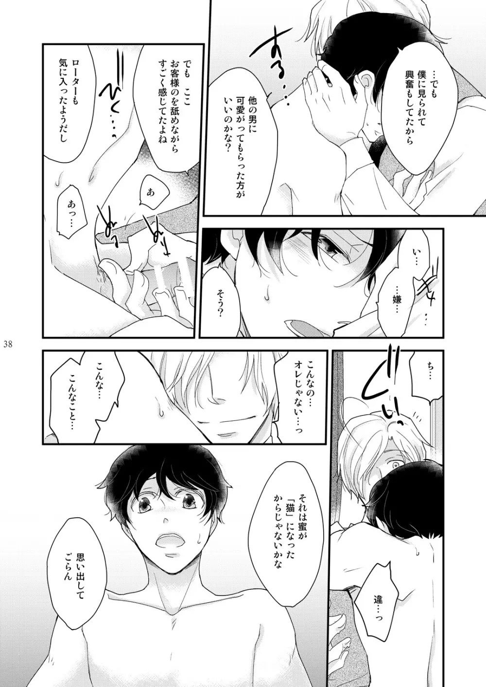 [+10 (楽田トリノ)] 淫猫カフェ~milktime~ オーナー×新人猫・蜜 [DL版] Page.38