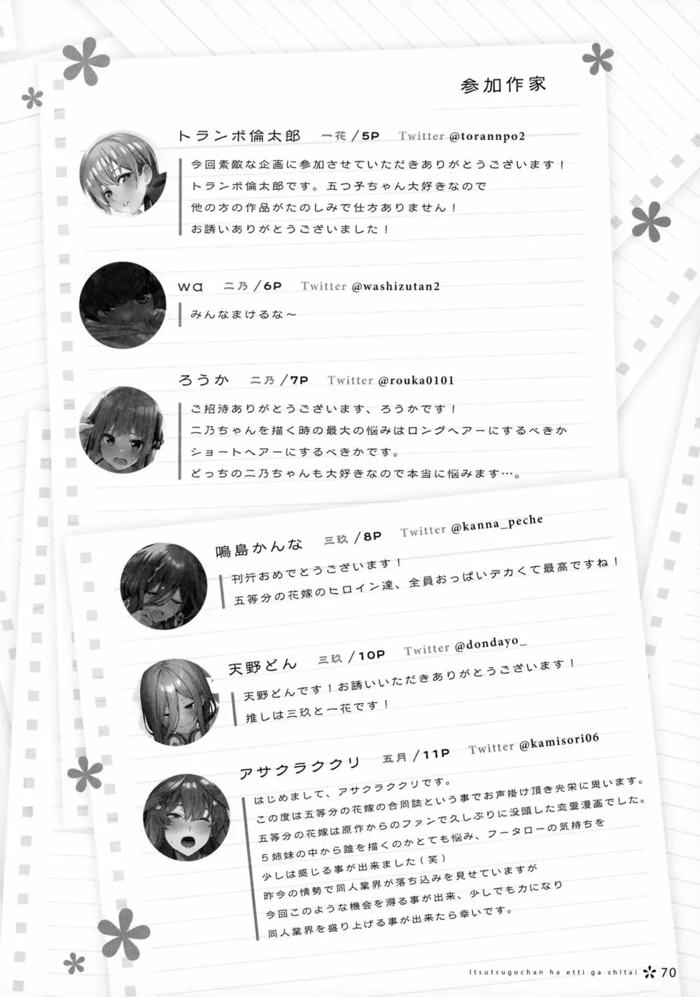五つ子ちゃんはえっちがしたい Page.69