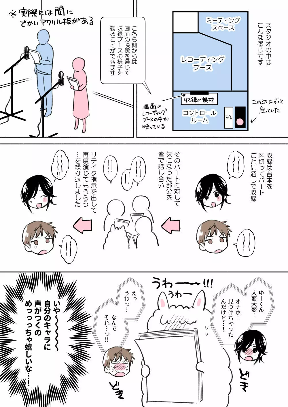 隙あらば彼氏の性癖を少しずつ歪めていこうとする女の子の漫画まとめ + 自分の同人誌の音声収録におじゃまさせていただいたレポ漫画 Page.36