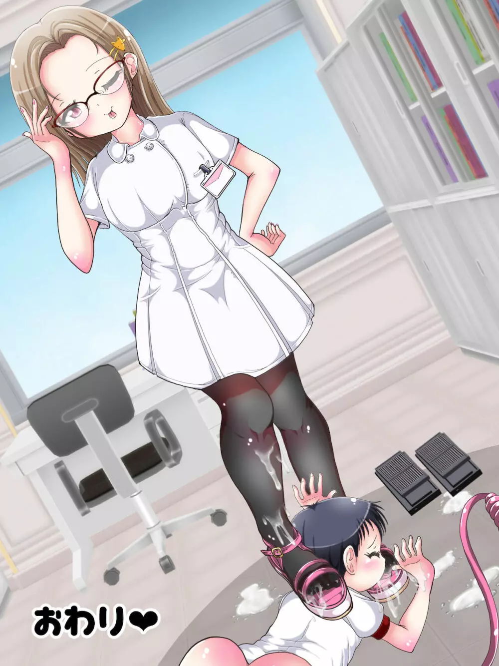 おねショタ足コキ性教育！？ナースの足コキ射精指導 Page.301