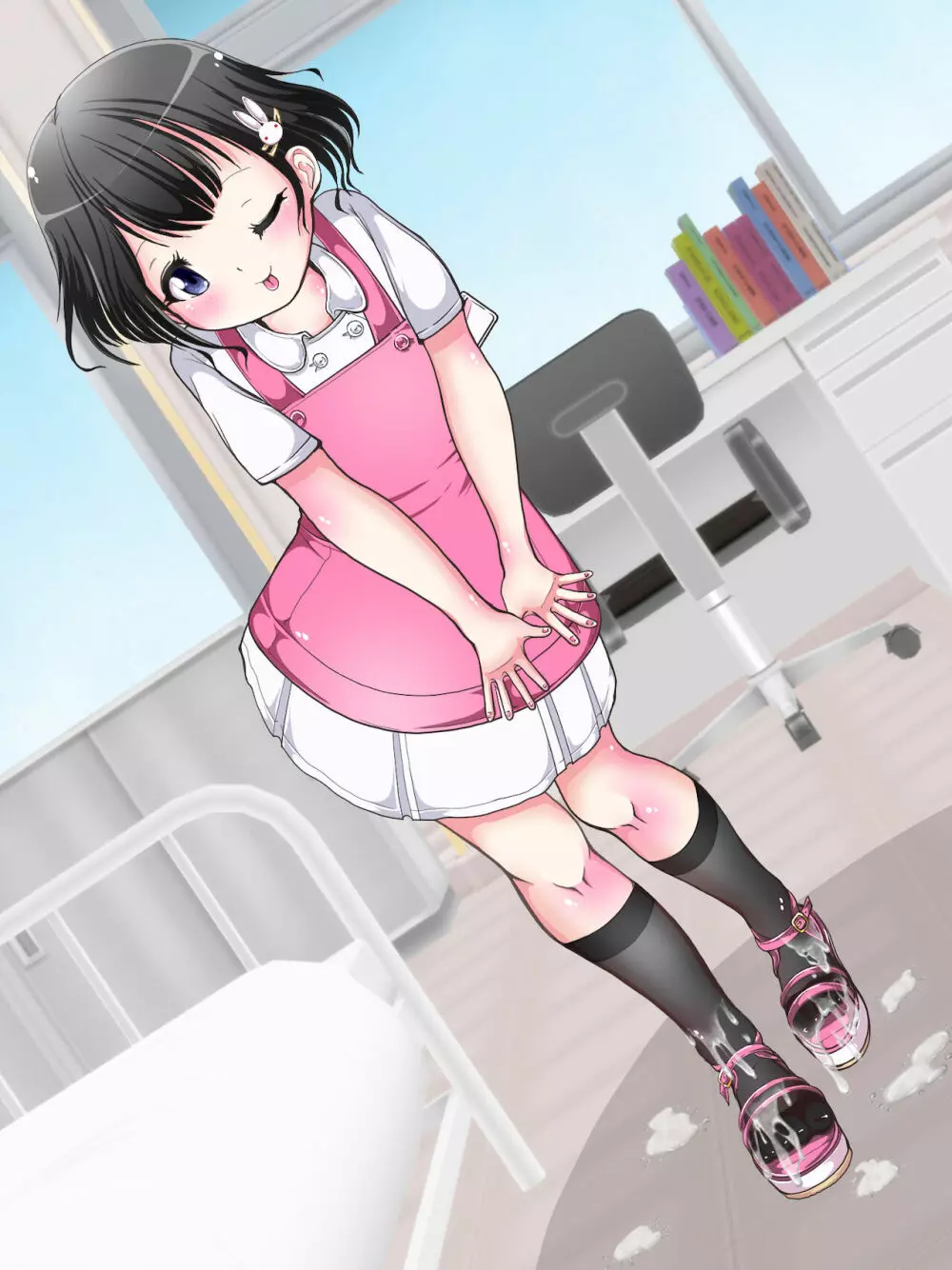 おねショタ足コキ性教育！？ナースの足コキ射精指導 Page.372
