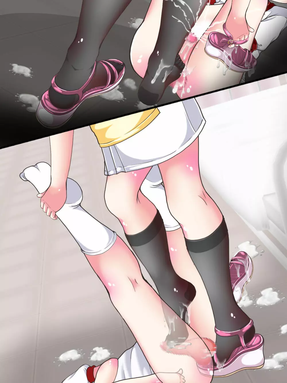 おねショタ足コキ性教育！？ナースの足コキ射精指導 Page.394