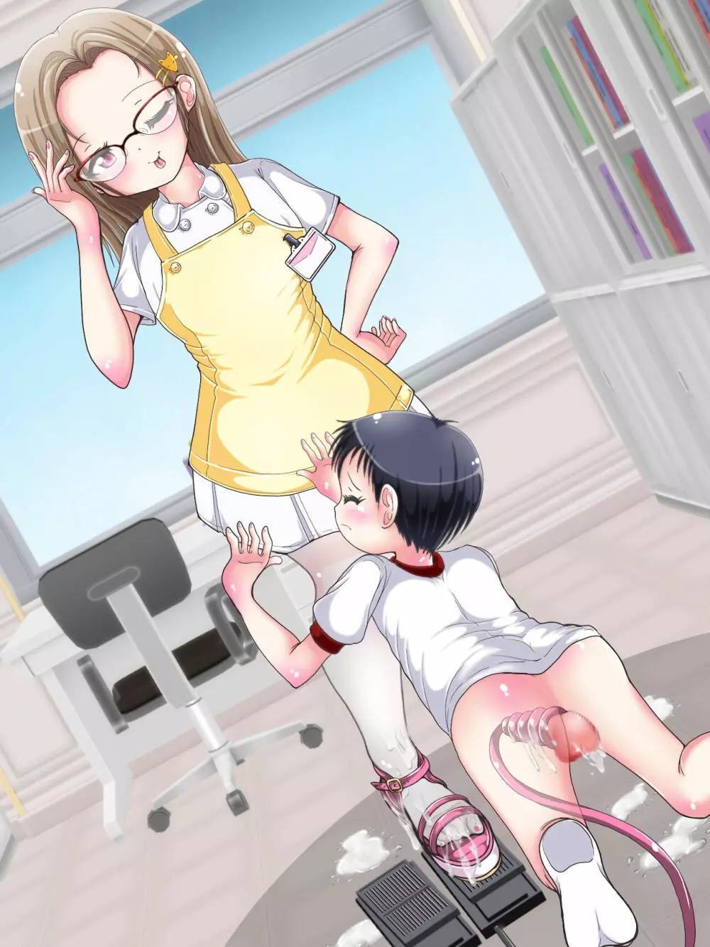 おねショタ足コキ性教育！？ナースの足コキ射精指導 Page.97