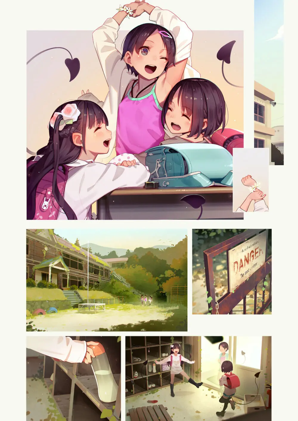 Tiny Evil 5 Part 2 - 淫魔少女３人におちんちん遊ばれる本 Page.2