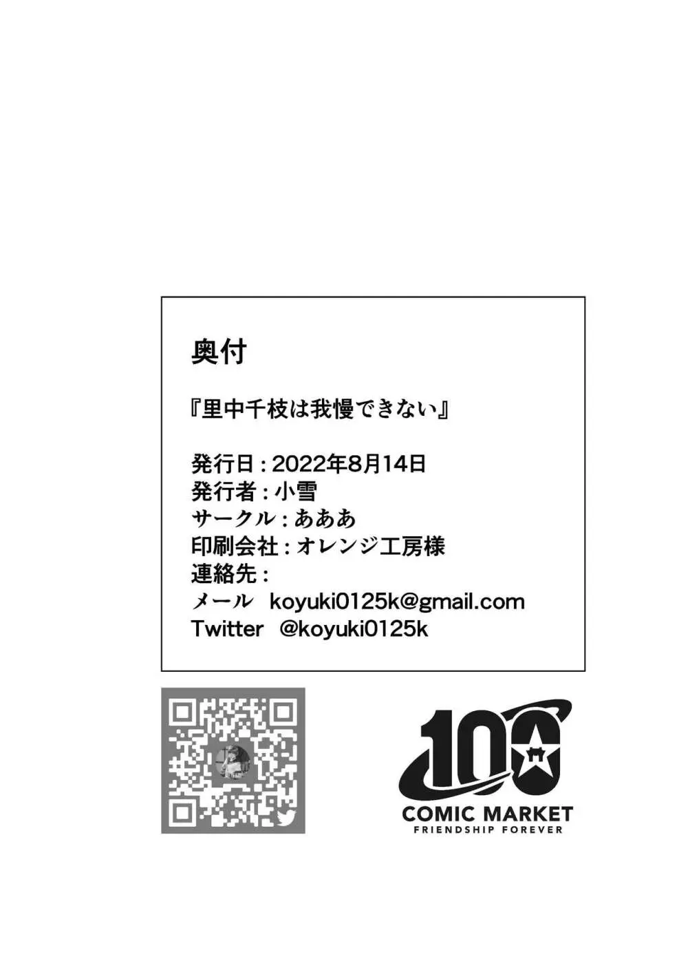 里中千枝は我慢できない Page.29