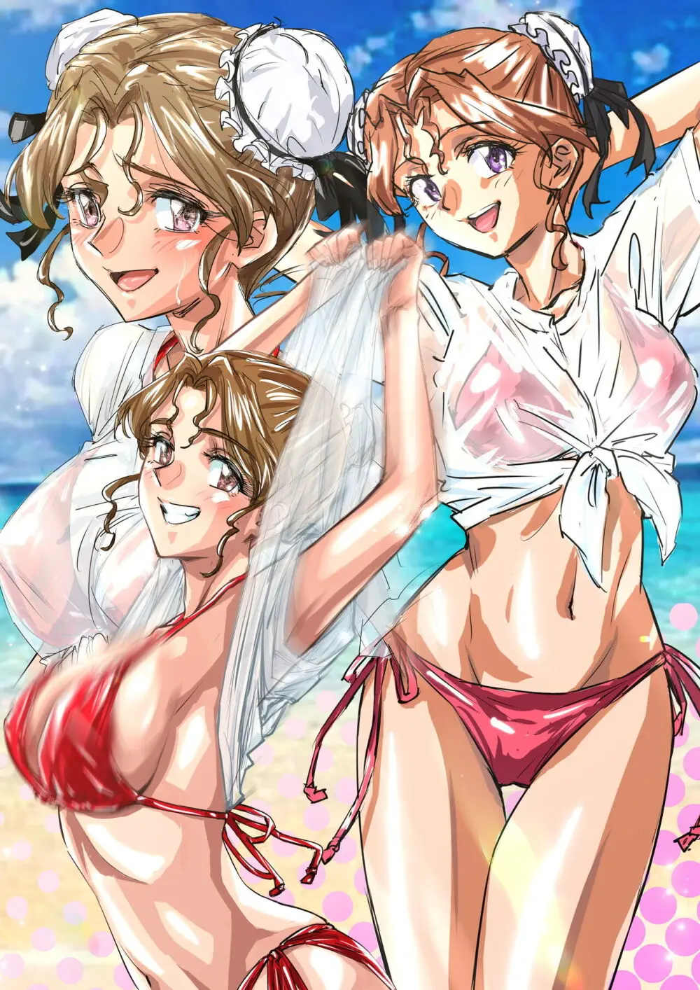 晶とビーチSEX Page.9