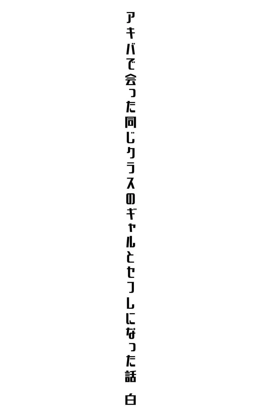 アキバで会った同じクラスのギャルとセフレになった話 -白・黒 統合版 Page.3