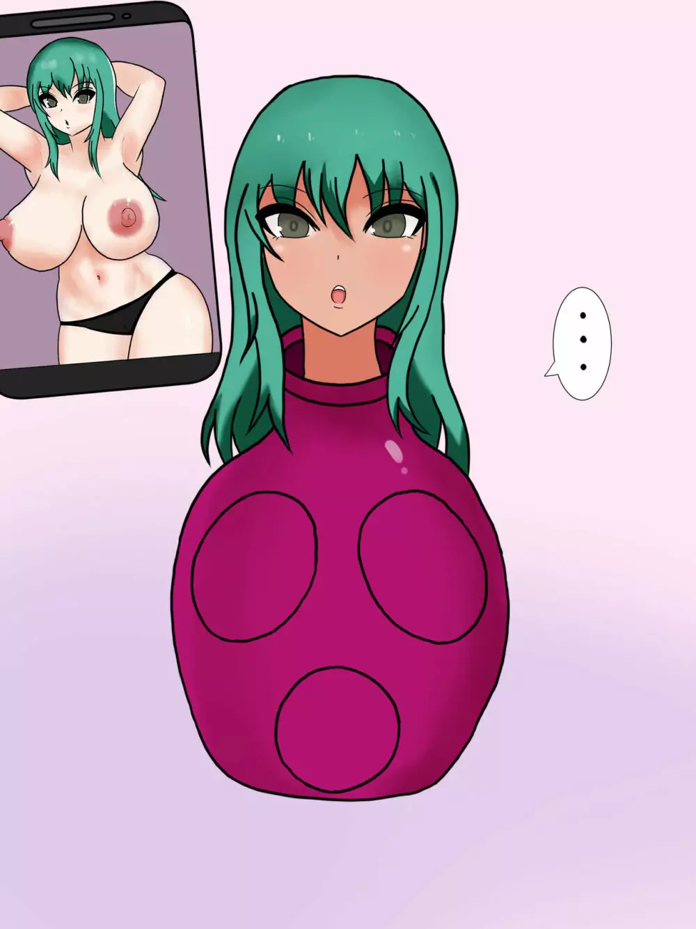 緑髪の巨乳娘ちゃんが「レディポット化」しちゃうだけの形状変化エロCG集 Page.97