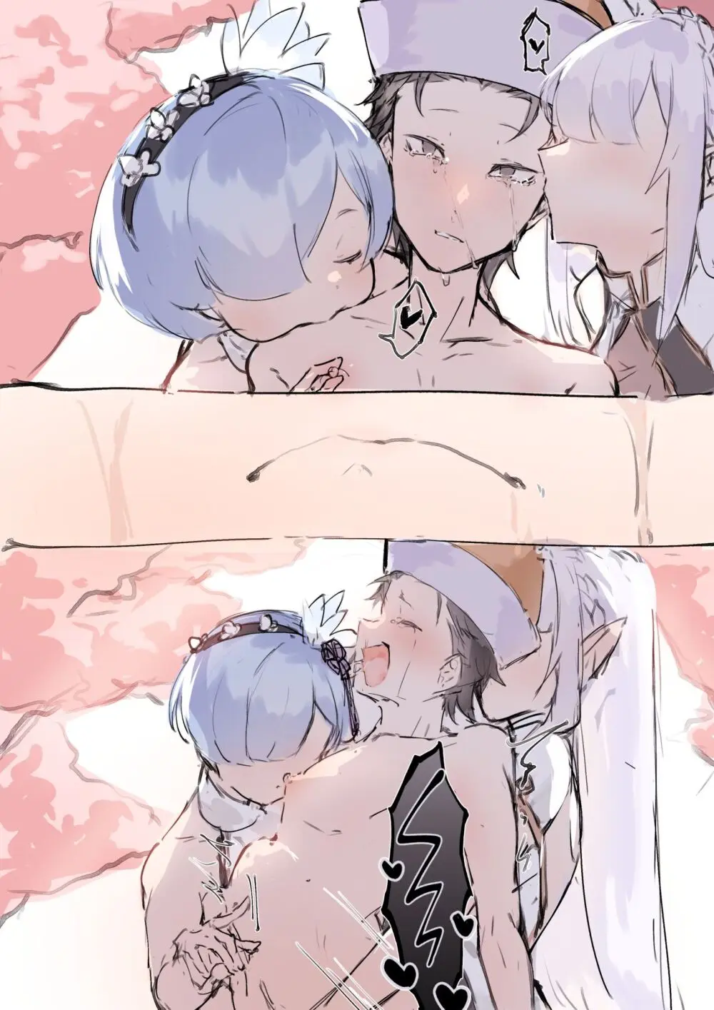 Emilia, Rem and Subaru futanari Page.23