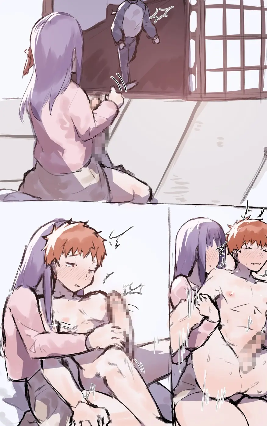 Saber, Rin, Sakura and Rider top Shirou Page.3