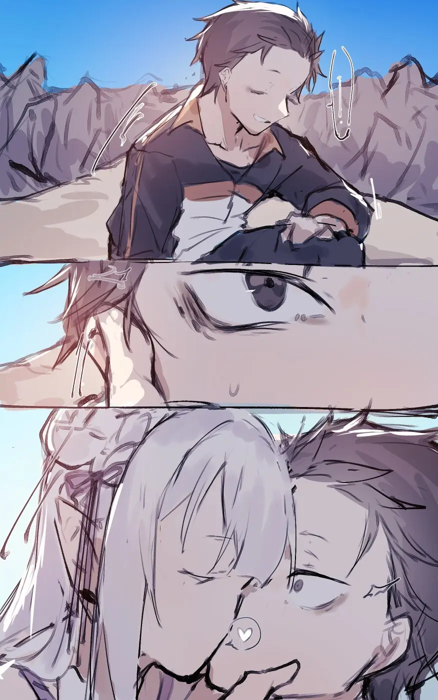 Emilia comforts Subaru Page.3
