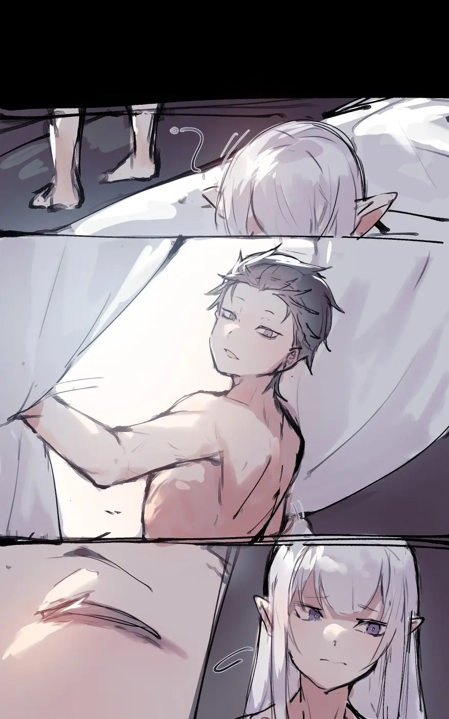 Emilia comforts Subaru Page.8