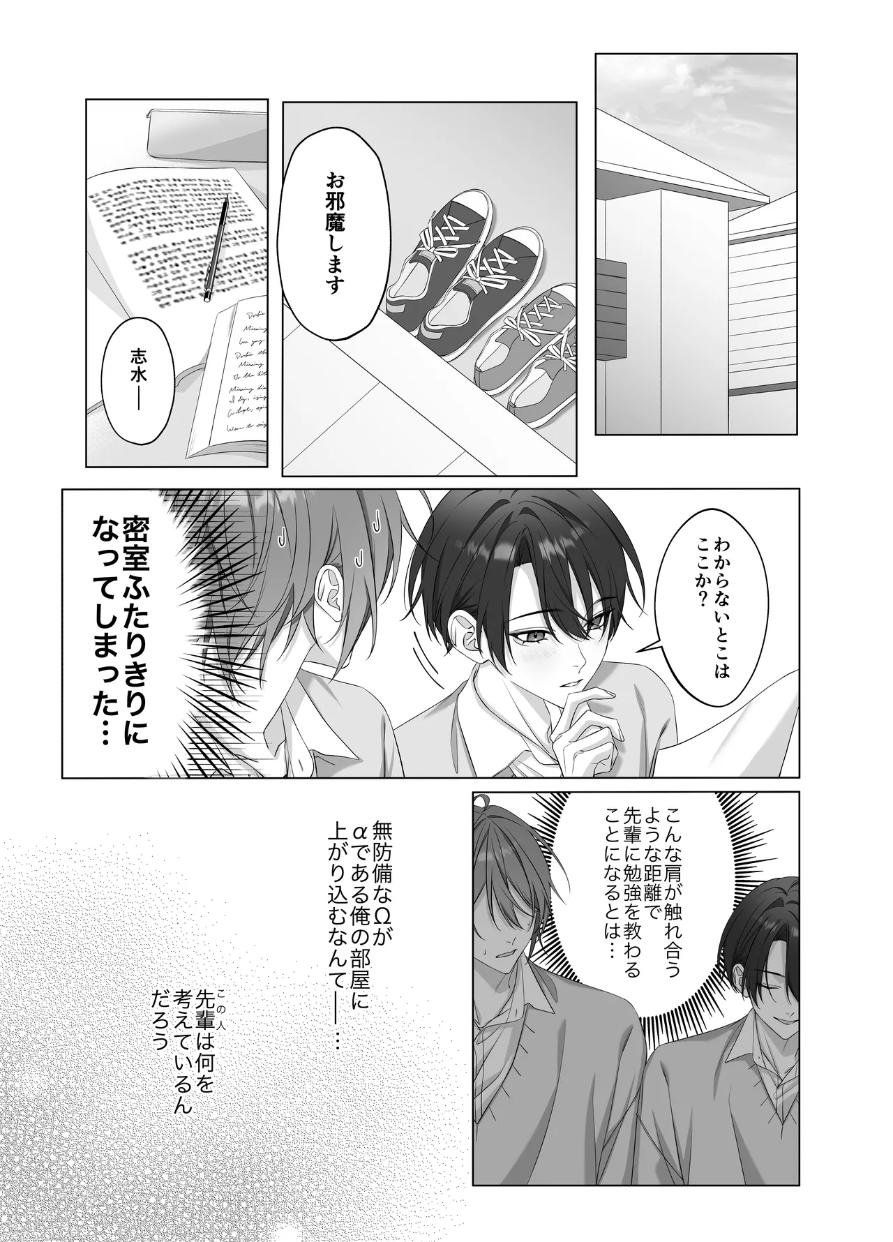 [パコズ (落合海, 石川奈々生, 市川彗) ないしょのオメガバース Page.5