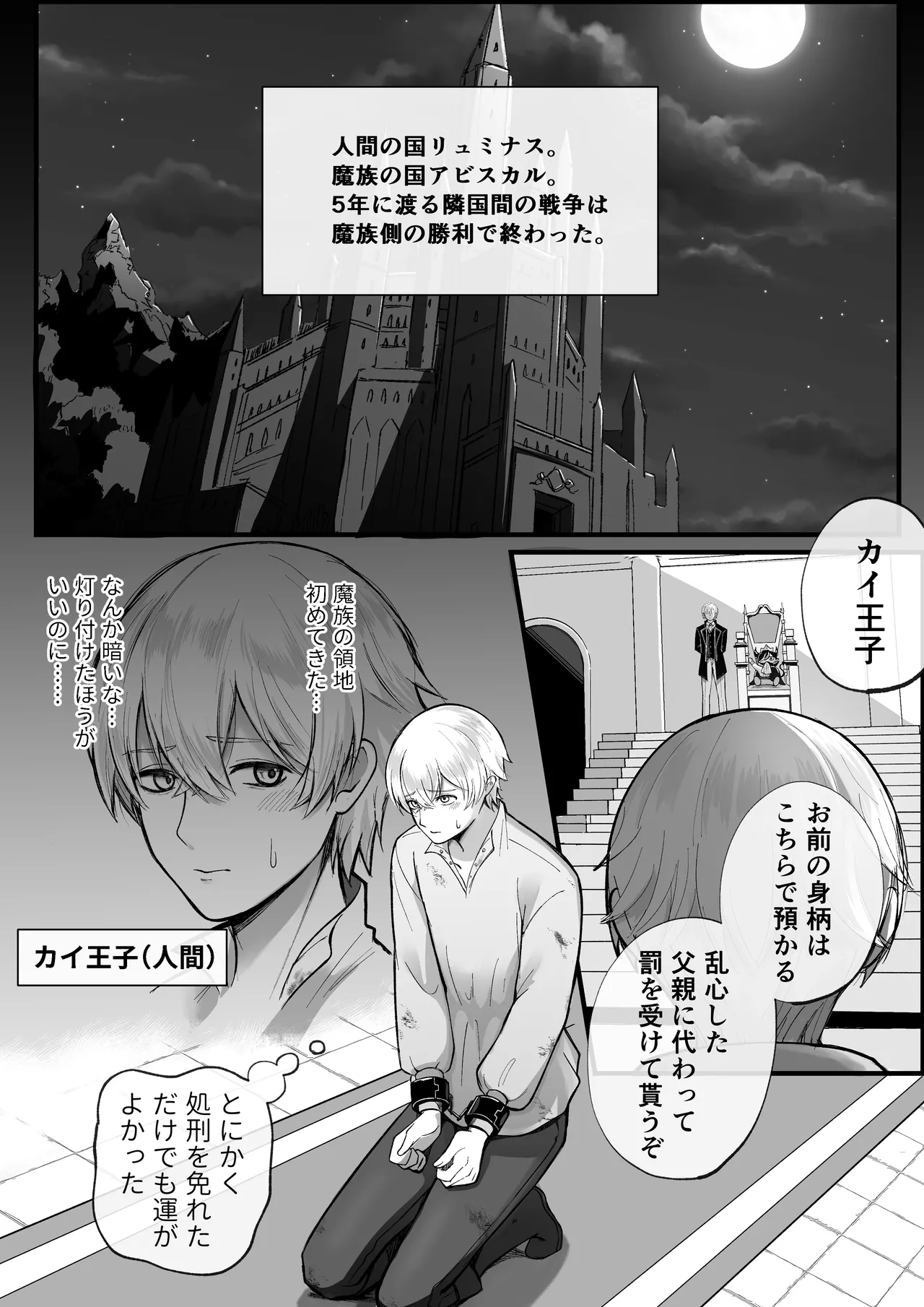 敗戦国の王子には恥ずかしい罰を受けてもらうぞ。 Page.3