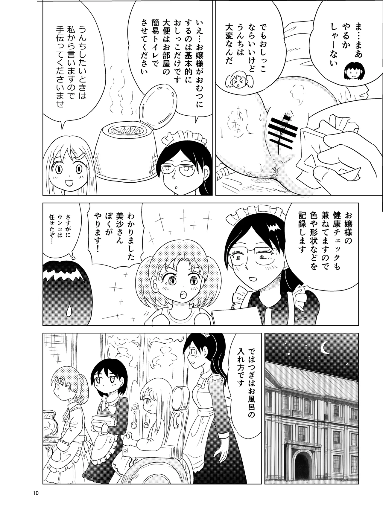 お嬢様とおむつ替え Page.9