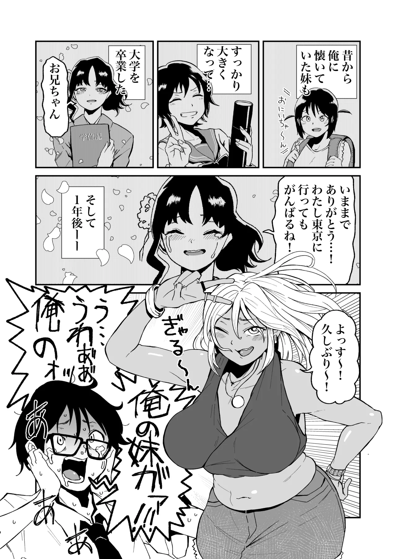 妹が黒ギャルになって帰ってくるskebまんが