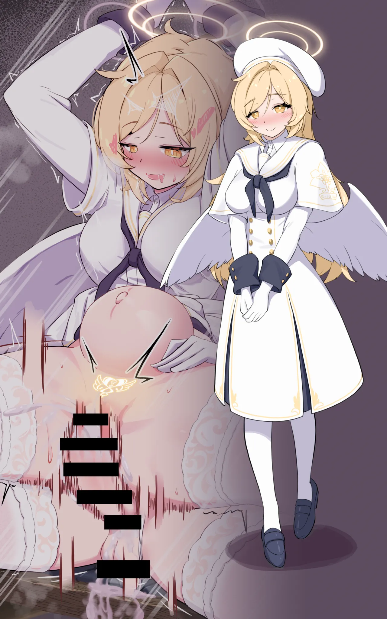 【Skeb +α版】ブルuaka先生（女体化）×ティーパーティーモブ（ふたなり） Page.38