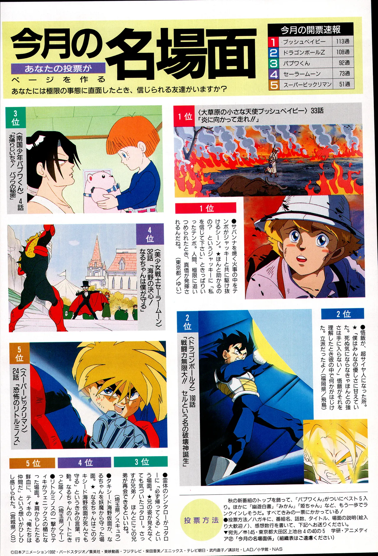 アニメディア 1993年2月号 Page.112