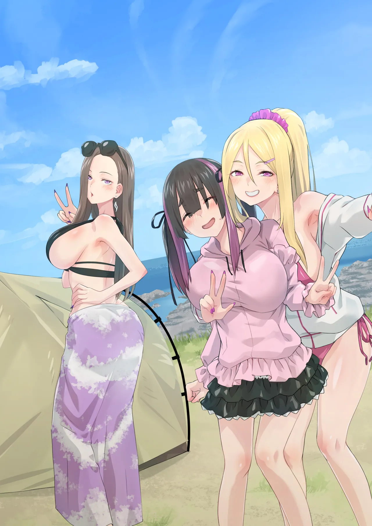 ぎゃるキャンv～ヤリサーの美女3人とエロ目的で海へ行く話～ Page.84