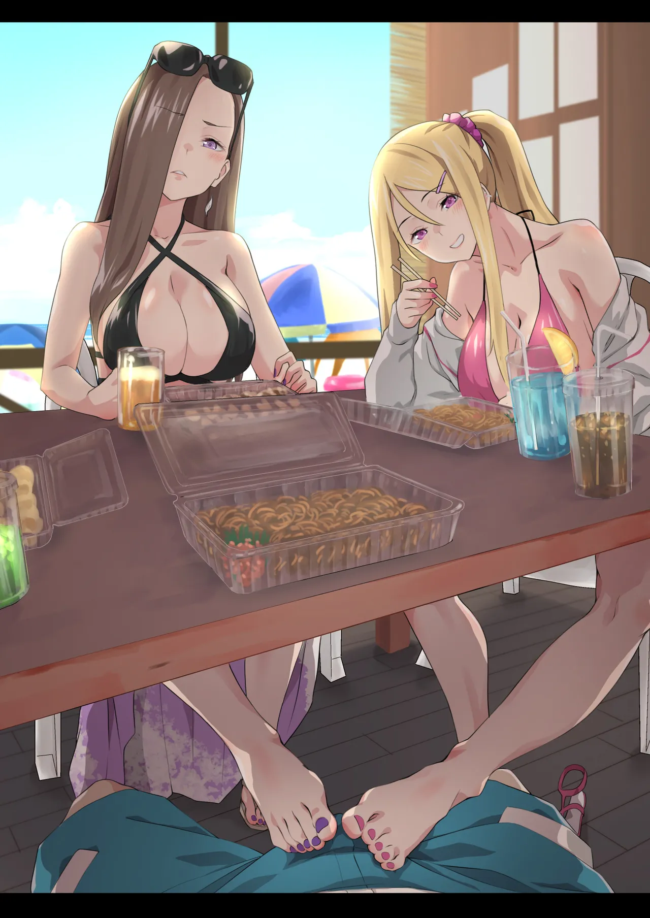 ぎゃるキャンv～ヤリサーの美女3人とエロ目的で海へ行く話～ Page.97