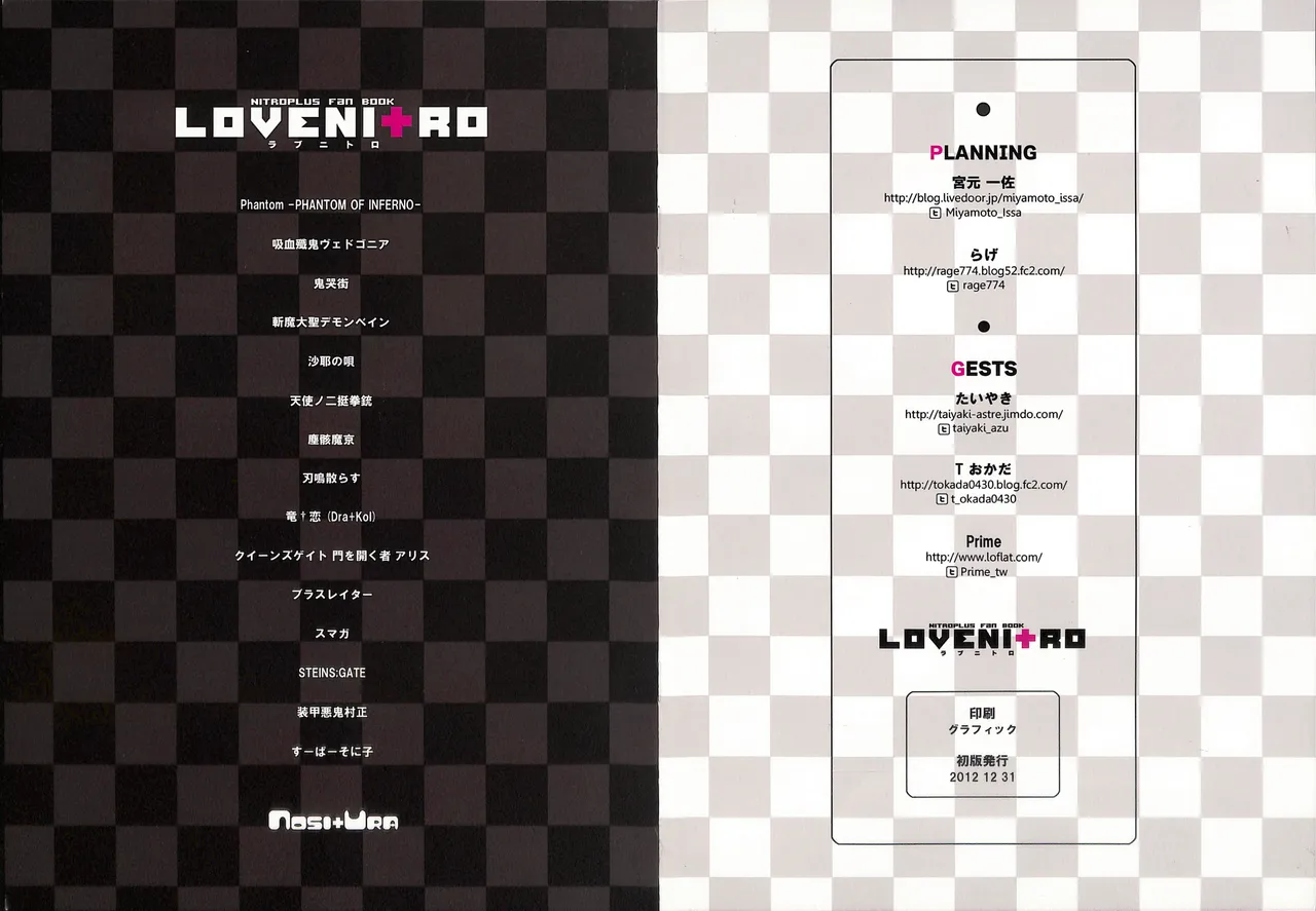LoveNi+ro Nitroplus Fan Book Page.2
