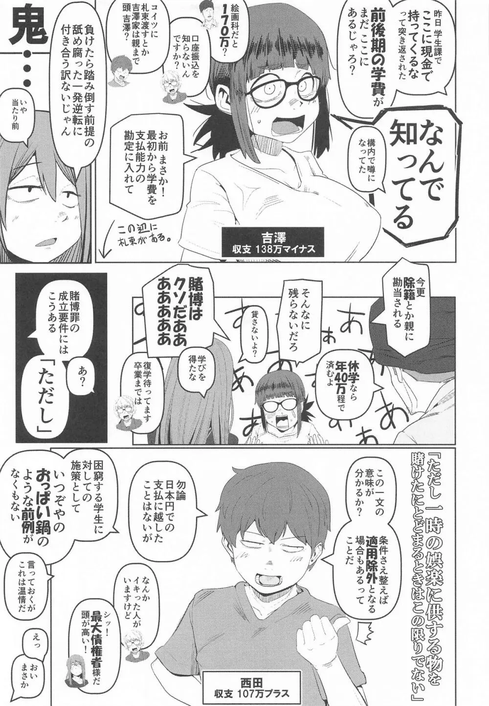 堕〇67パーセント 現役爆乳金欠JD吉澤さんの完全個室型強制自由恋愛 Page.6