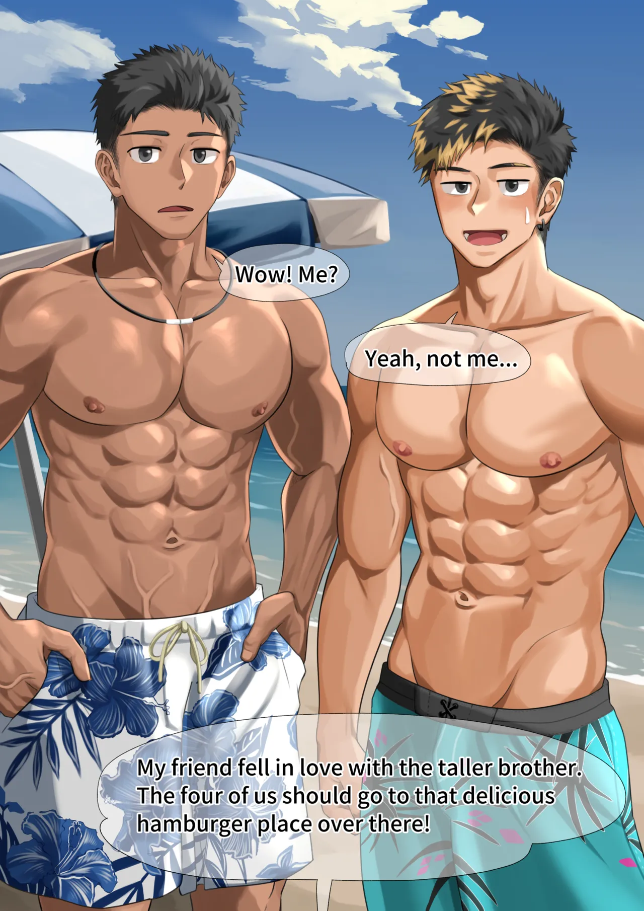 ビーチで逆ナン…(p10.)【ENG】 (Pixiv Fanbox) Page.12