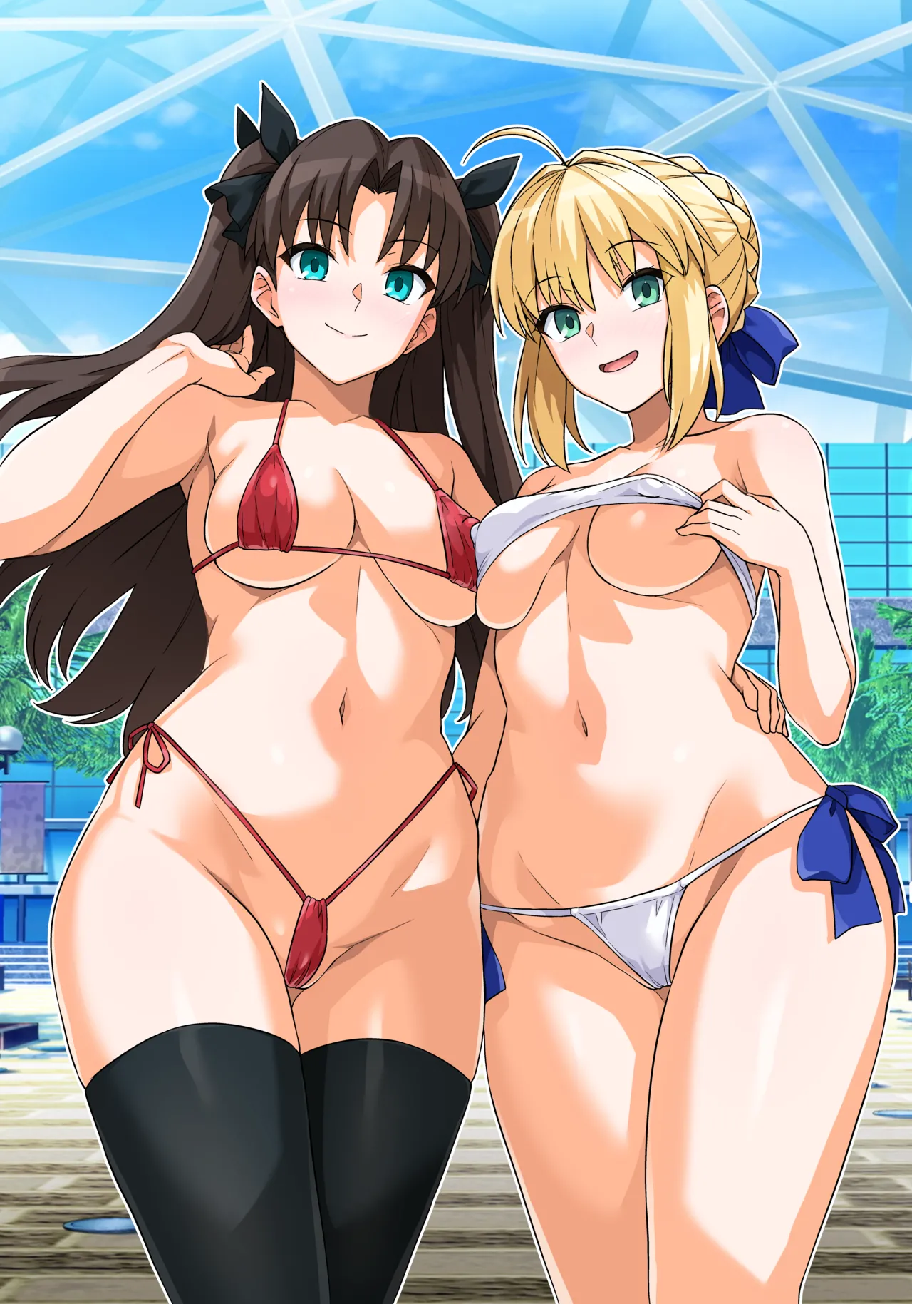 セイバーさん ヤリモクナンパ待ち プール編 Page.2