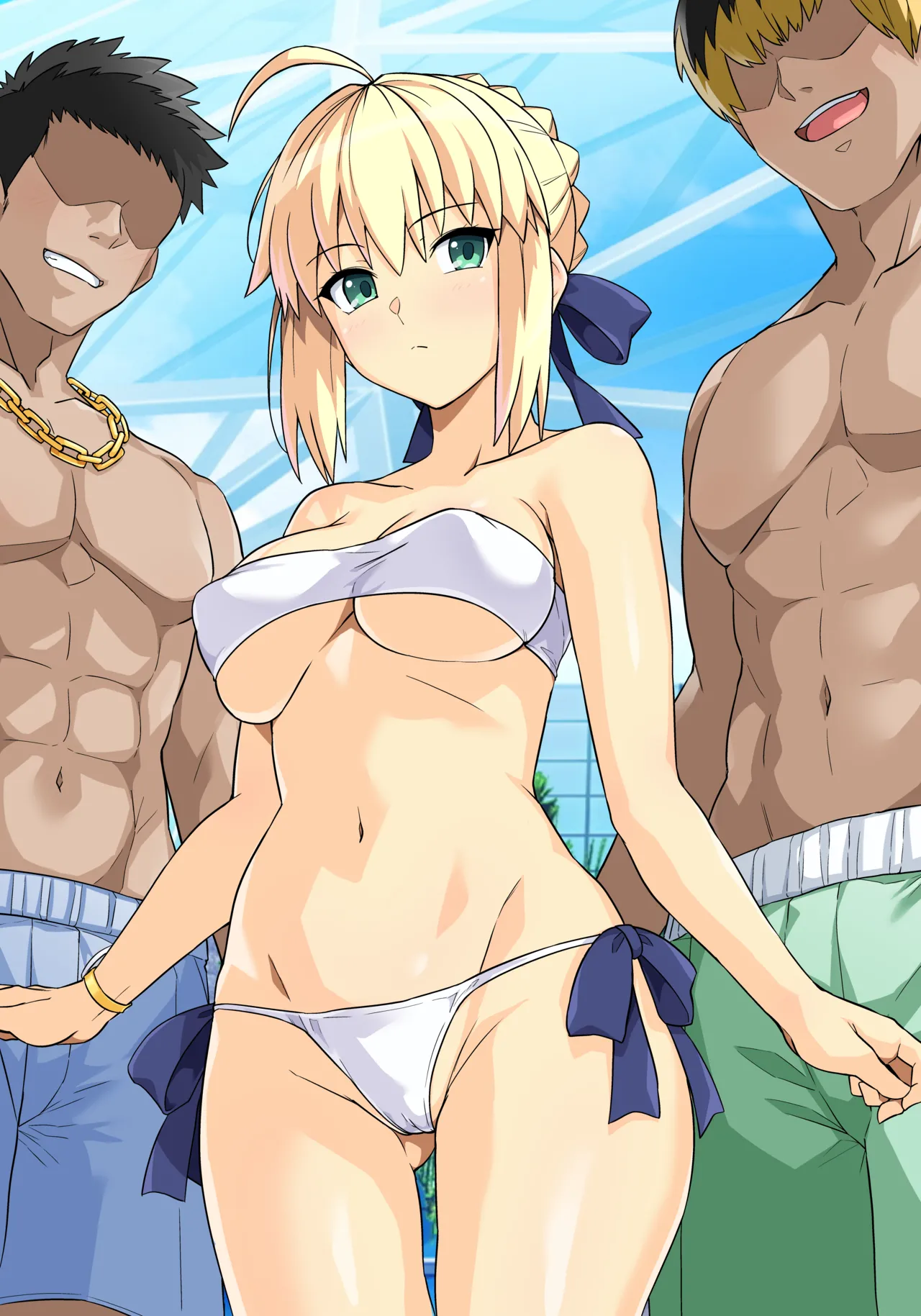 セイバーさん ヤリモクナンパ待ち プール編 Page.54