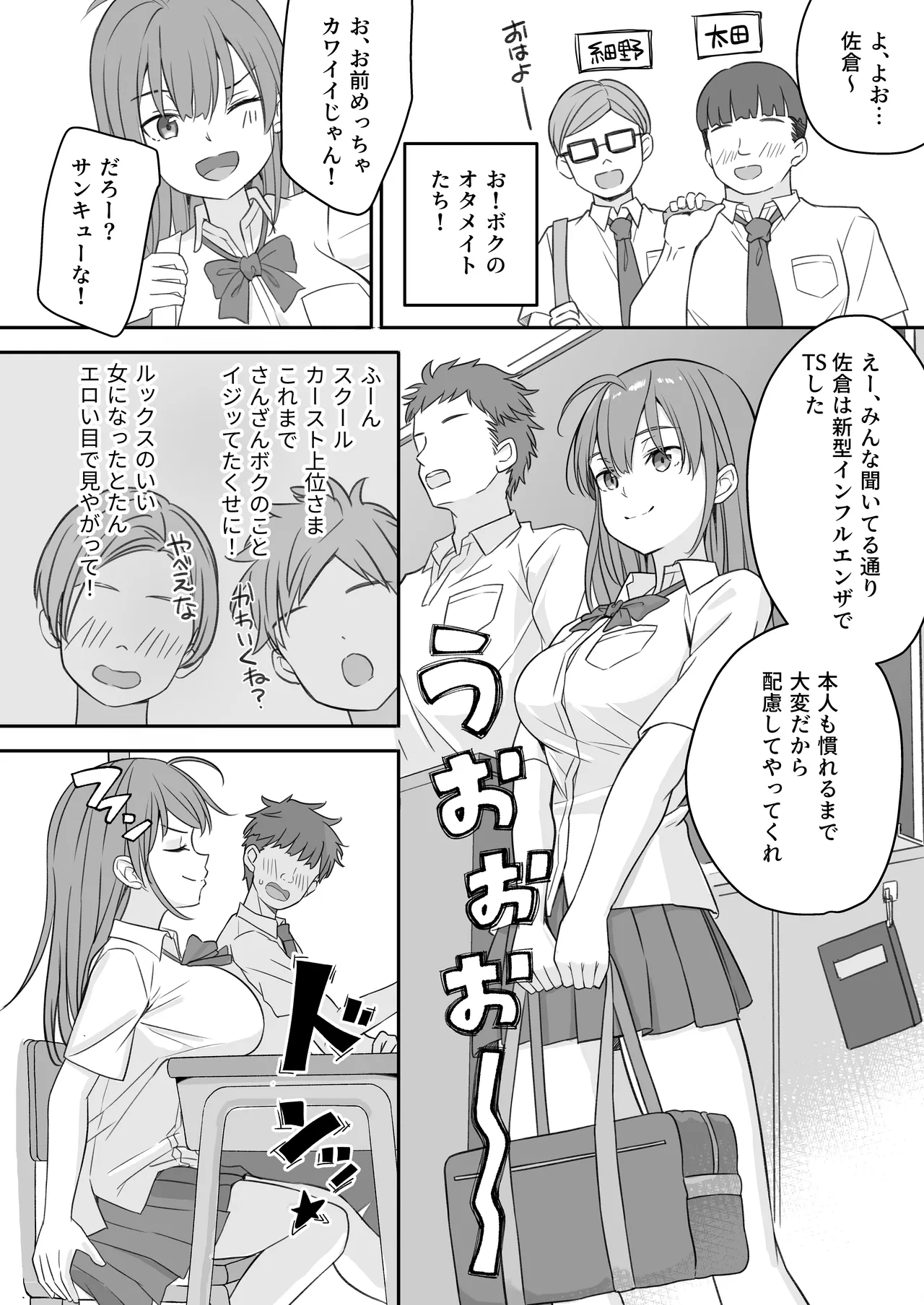 底辺のボクがTSったのでどすけべセックスをやってみた Page.6