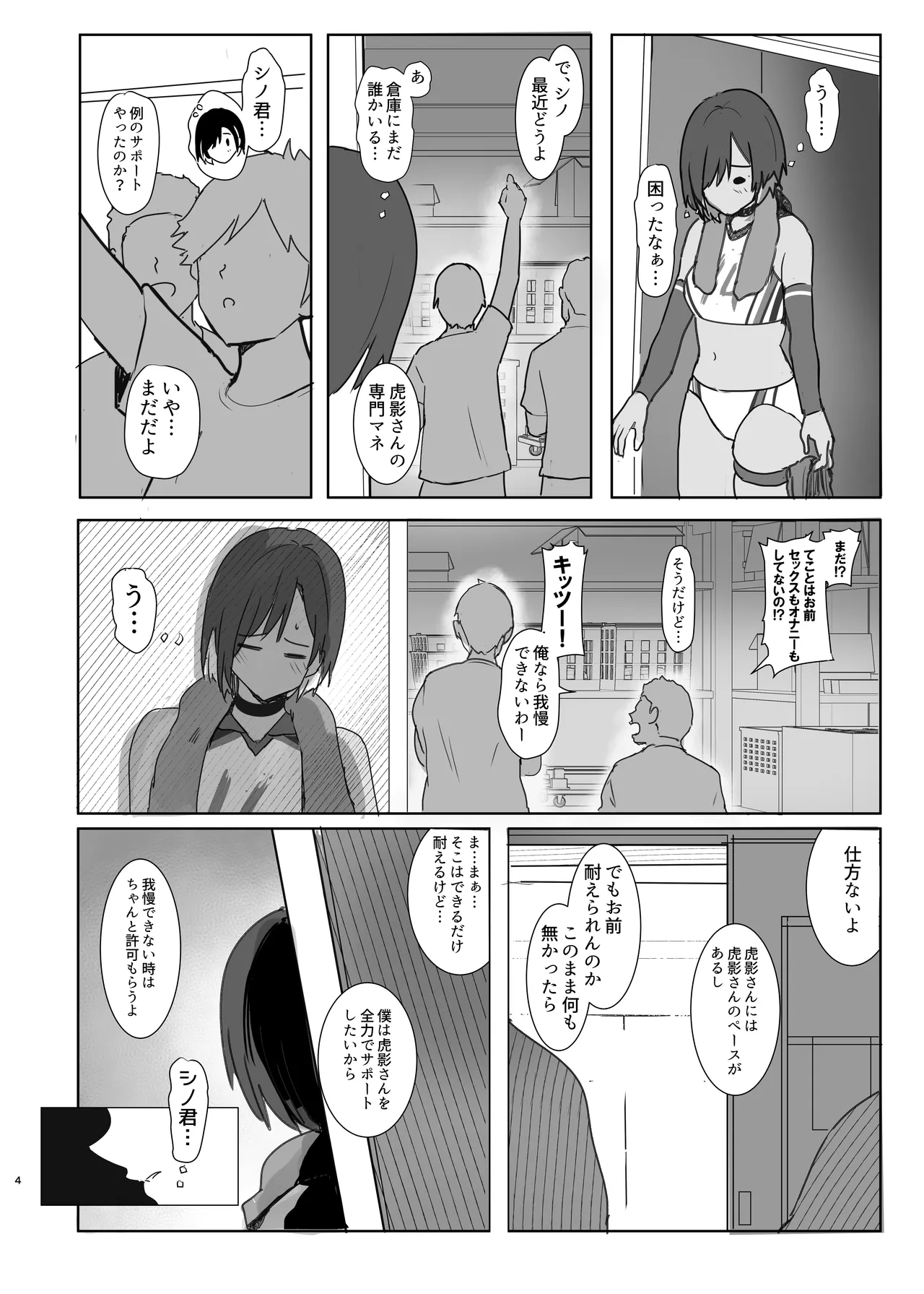 専属のマネージャーの僕が虎影さんに初めての性感ストレッチ Page.4