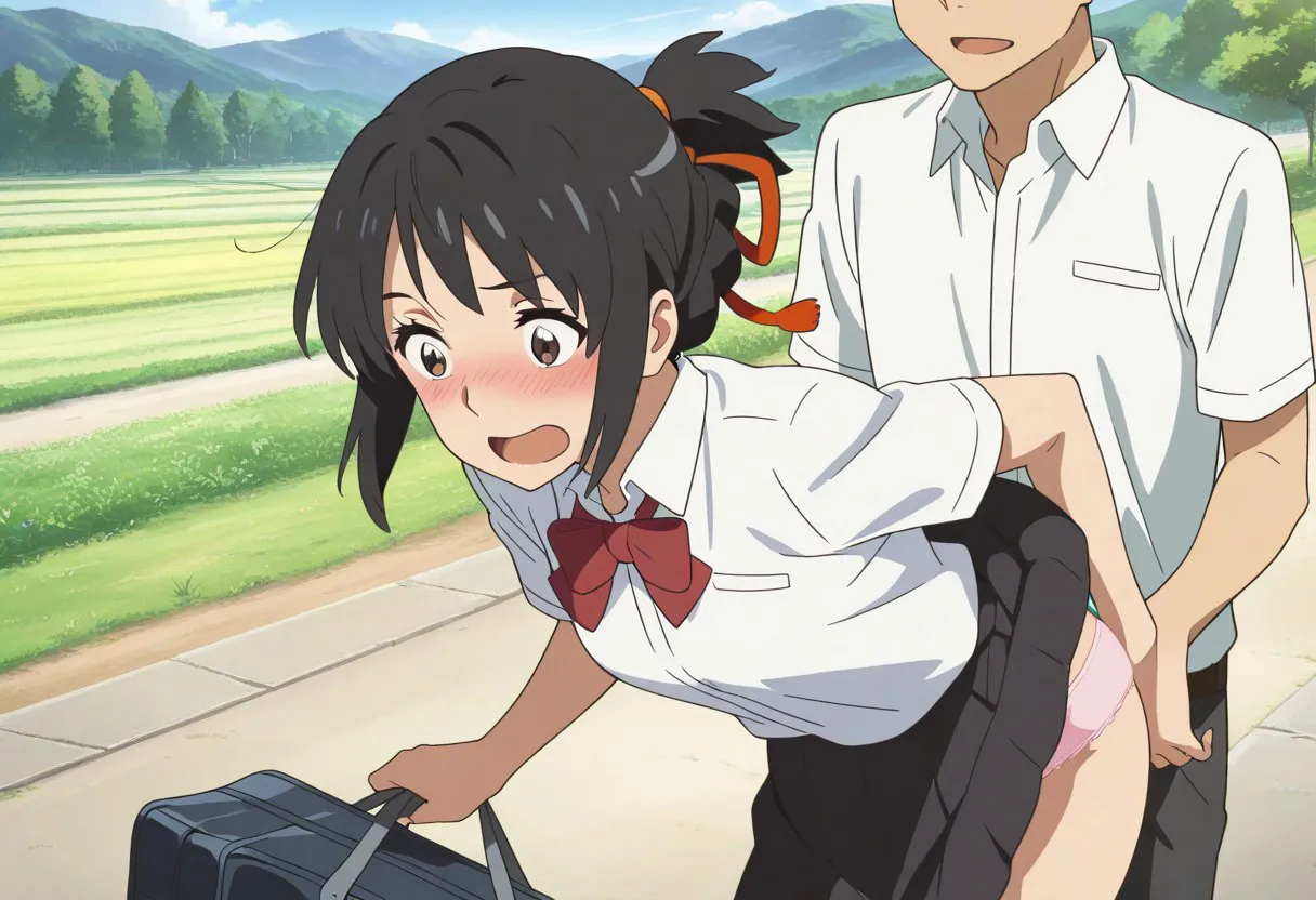 Mitsuha sex in the woods Page.14