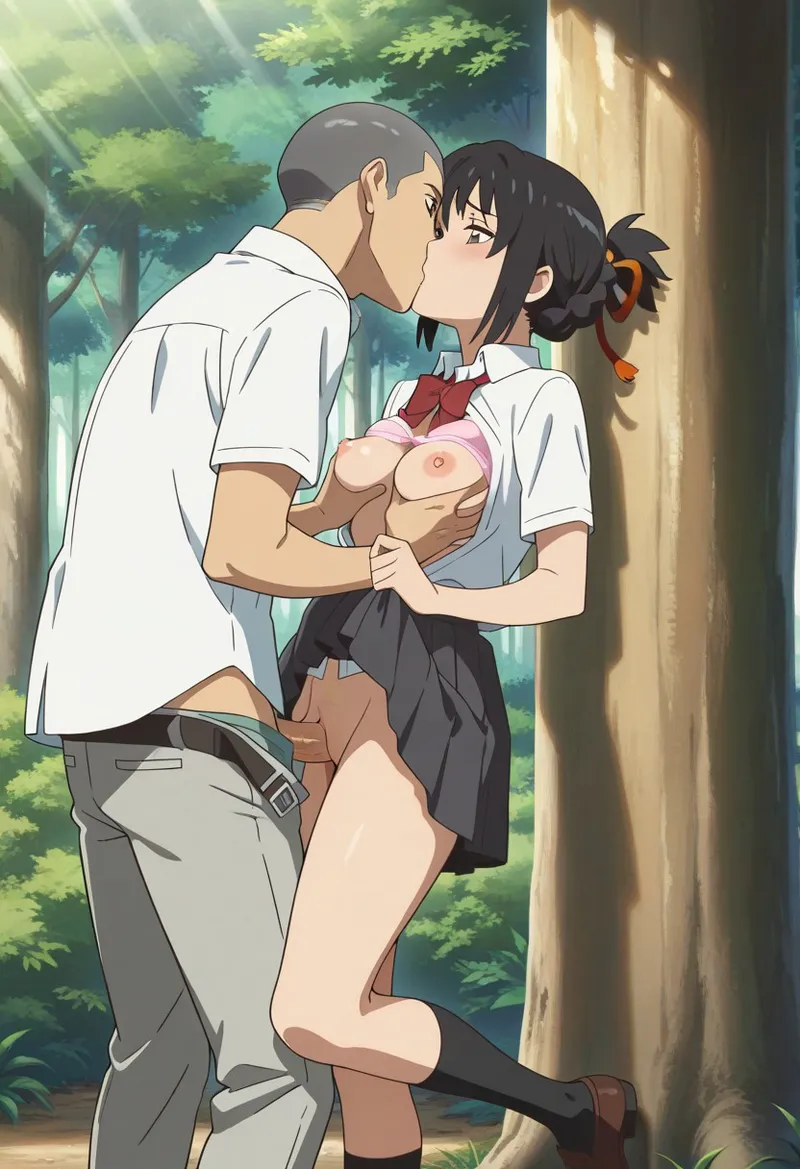 Mitsuha sex in the woods Page.141