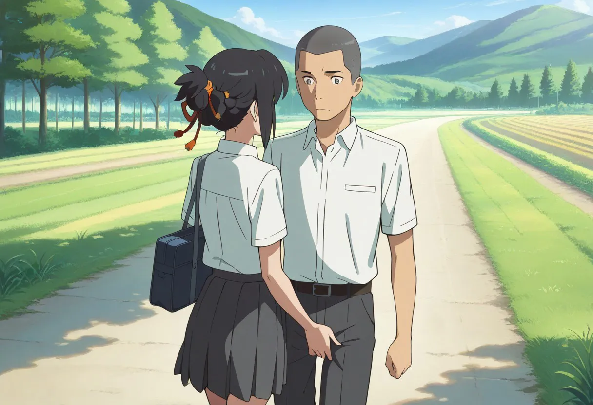 Mitsuha sex in the woods Page.81