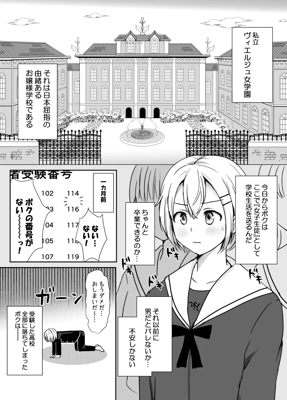 志望校に全落ちしたボクがお嬢様学校に入学した話 Page.3