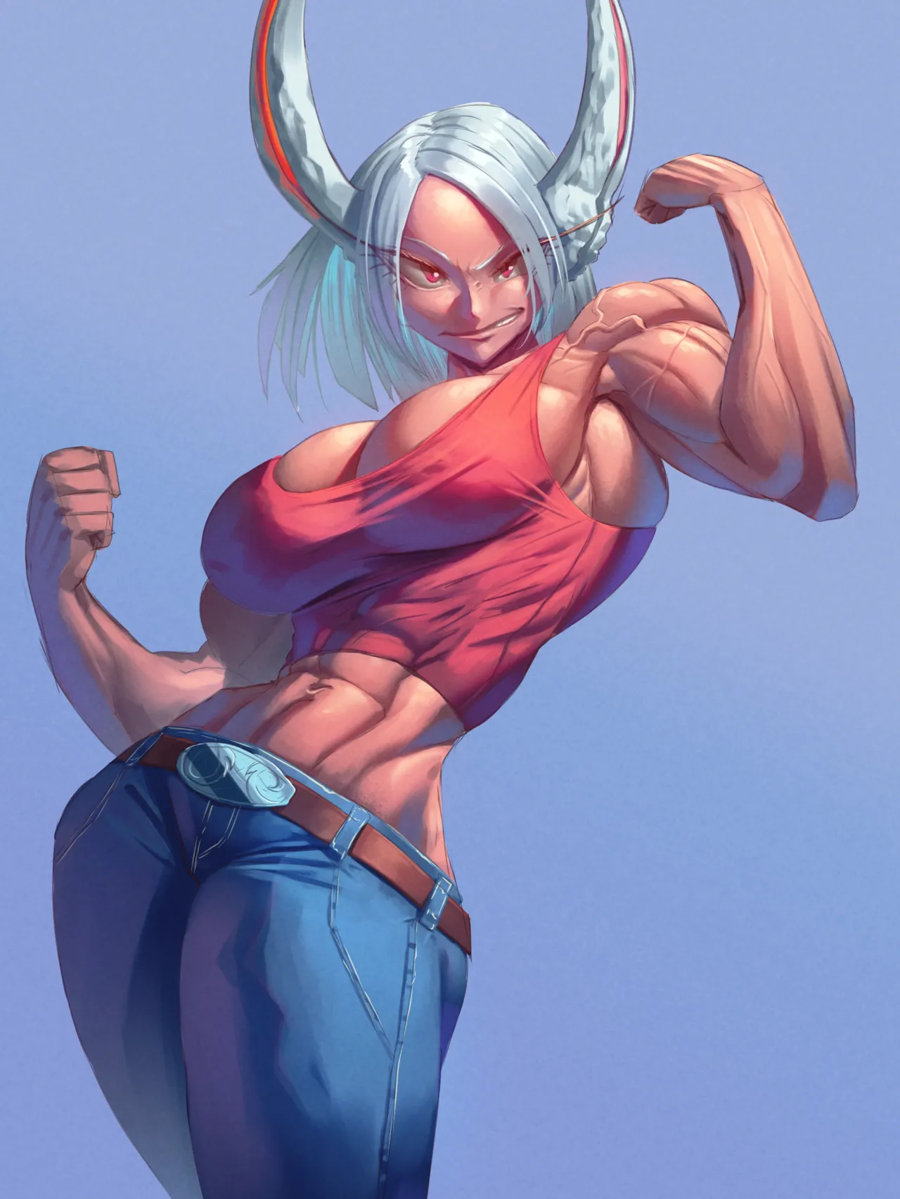 muscle girl art Page.154