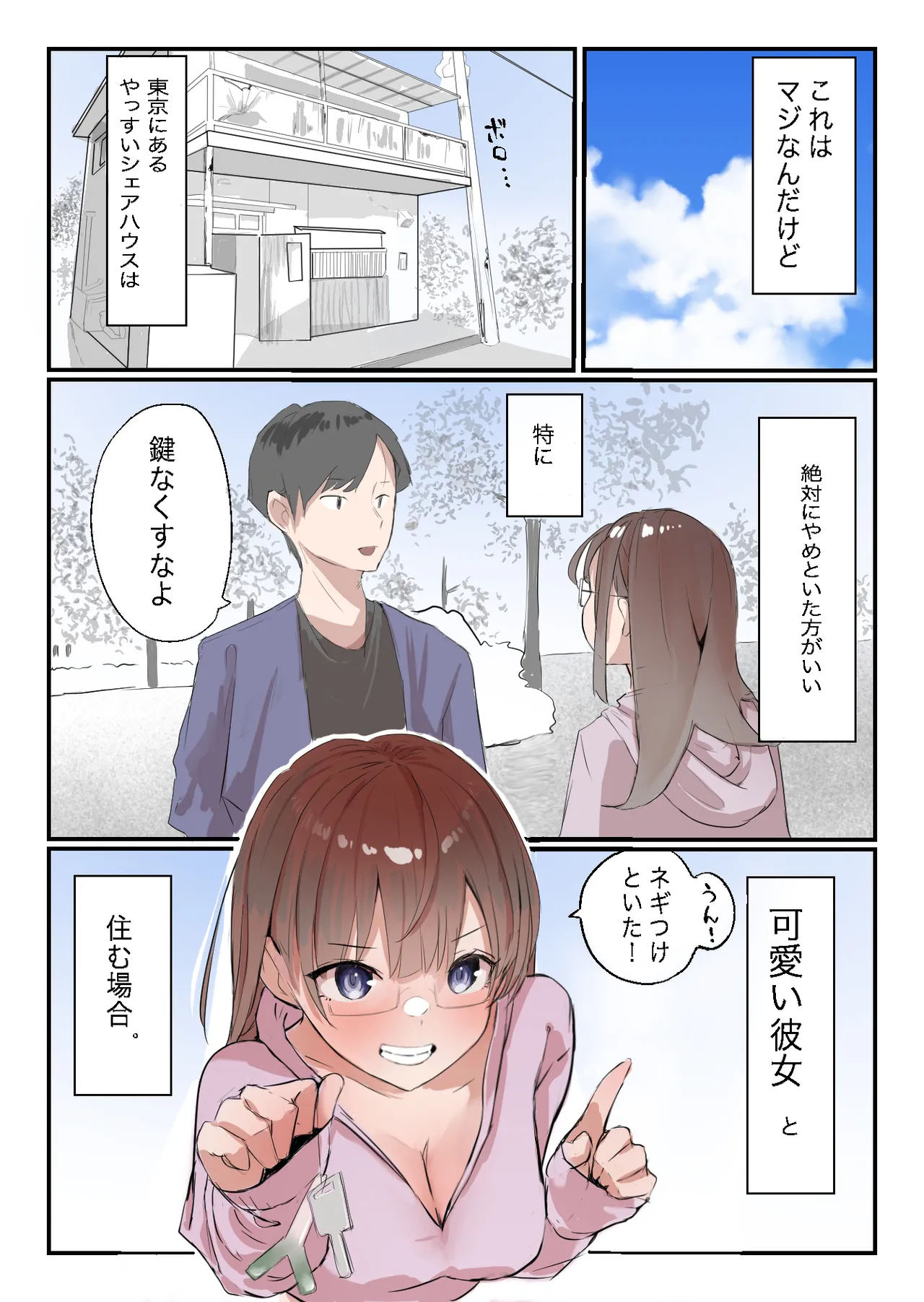 安いシェアハウスで彼女が狙われる話 Page.2