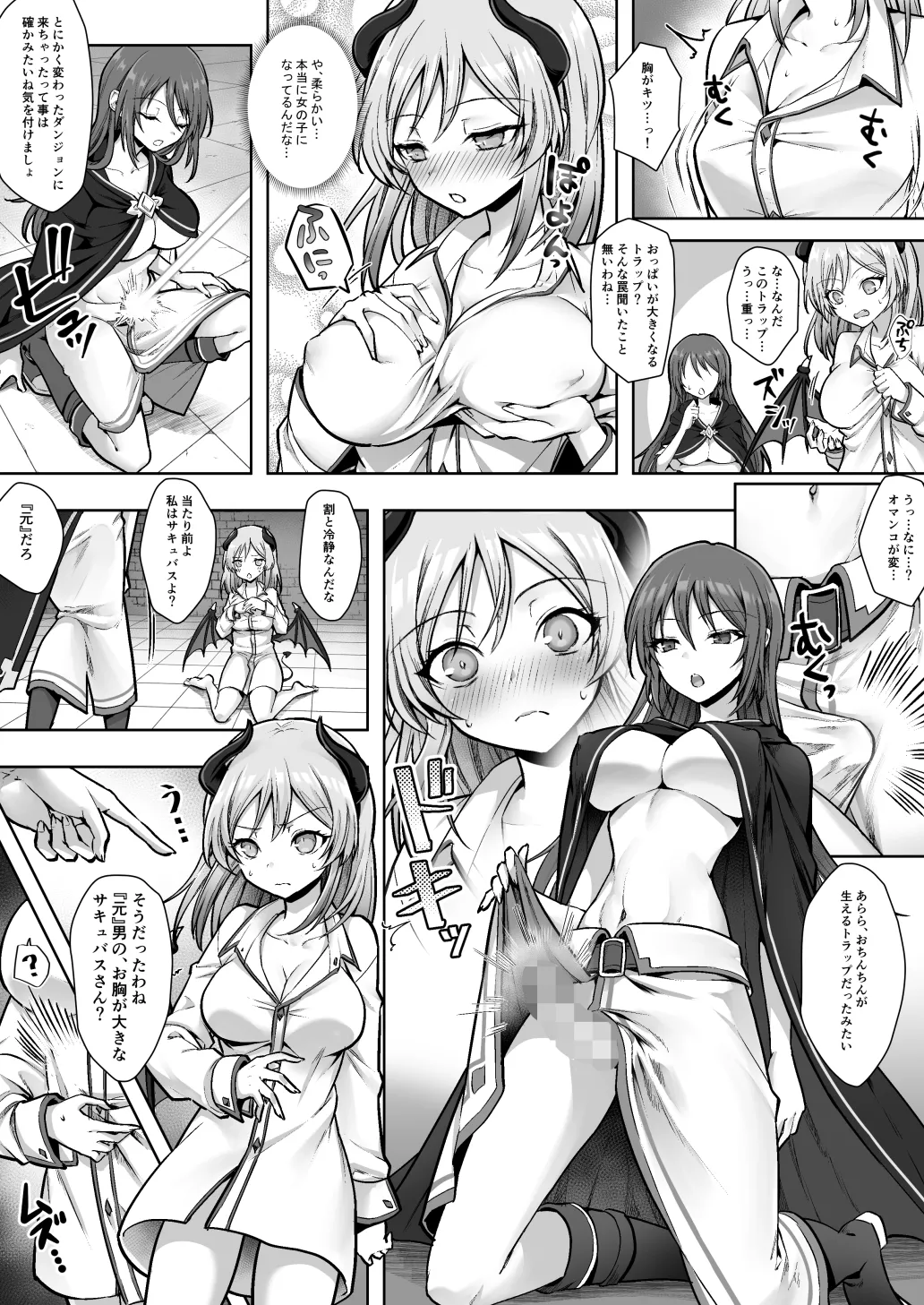 種族変更の罠で人間剣士♂が♀サキュバスに！ Page.8