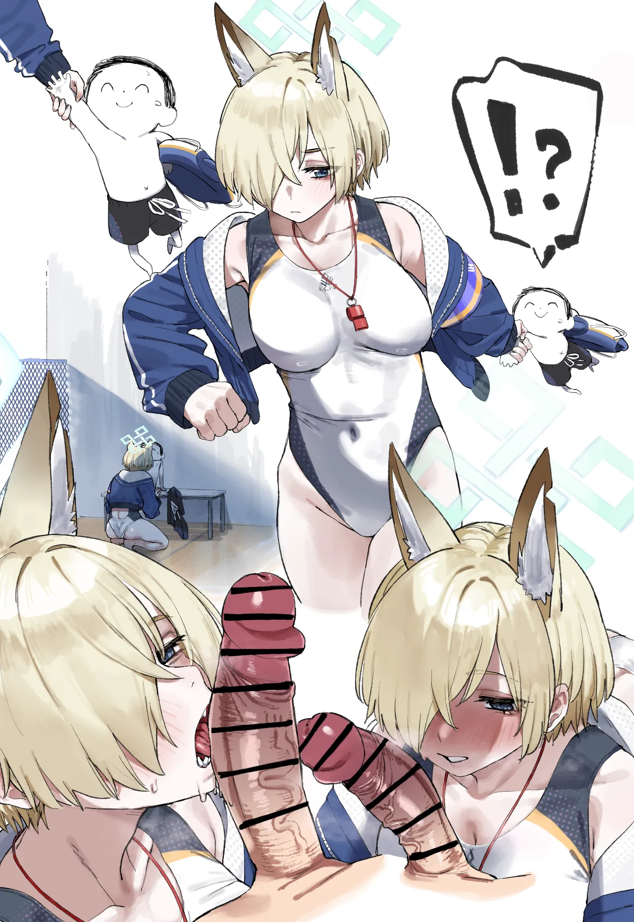 水着秘密フェラ