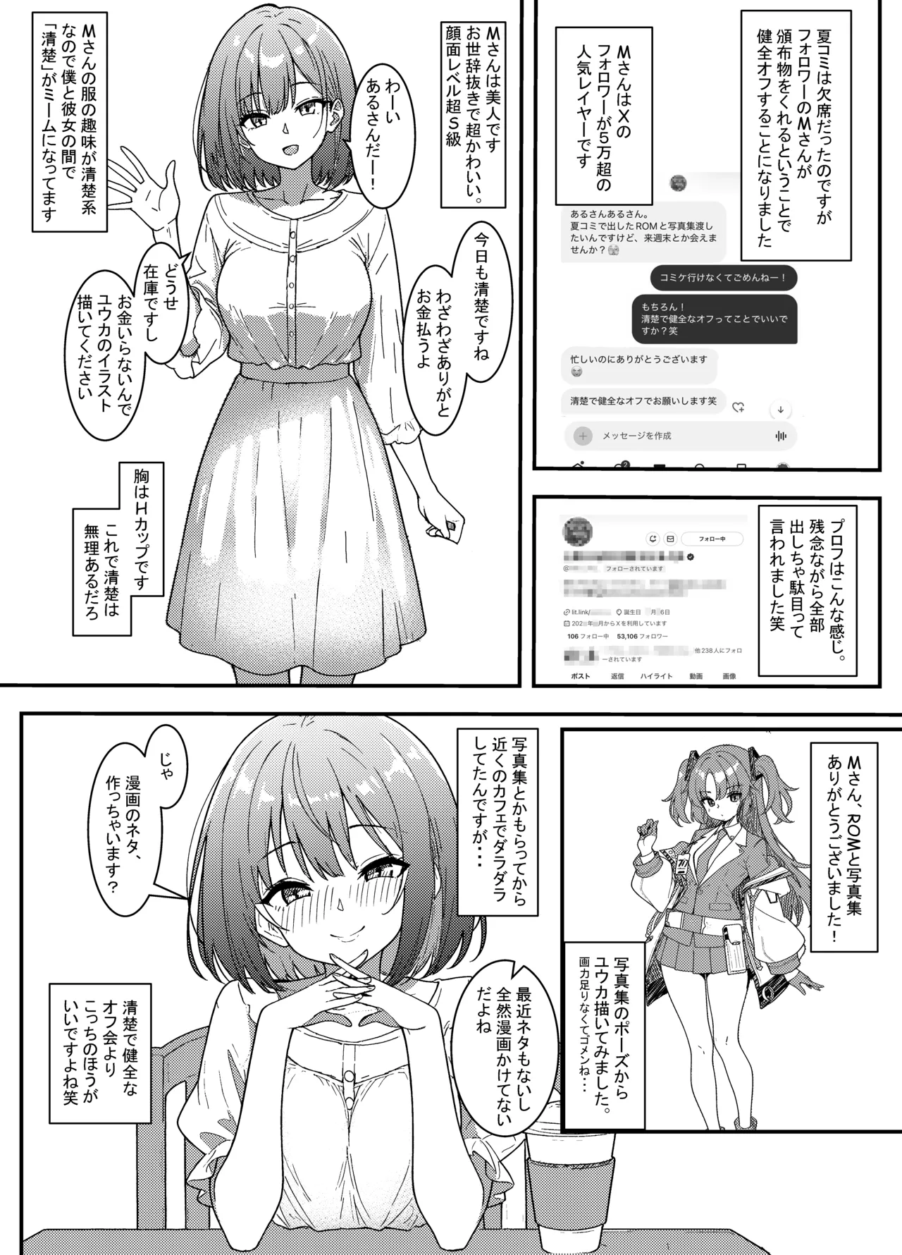 フォロワー５万超え大手コスプレイヤーとオフパコしたときのレポ漫画（4p+おまけ） Page.2
