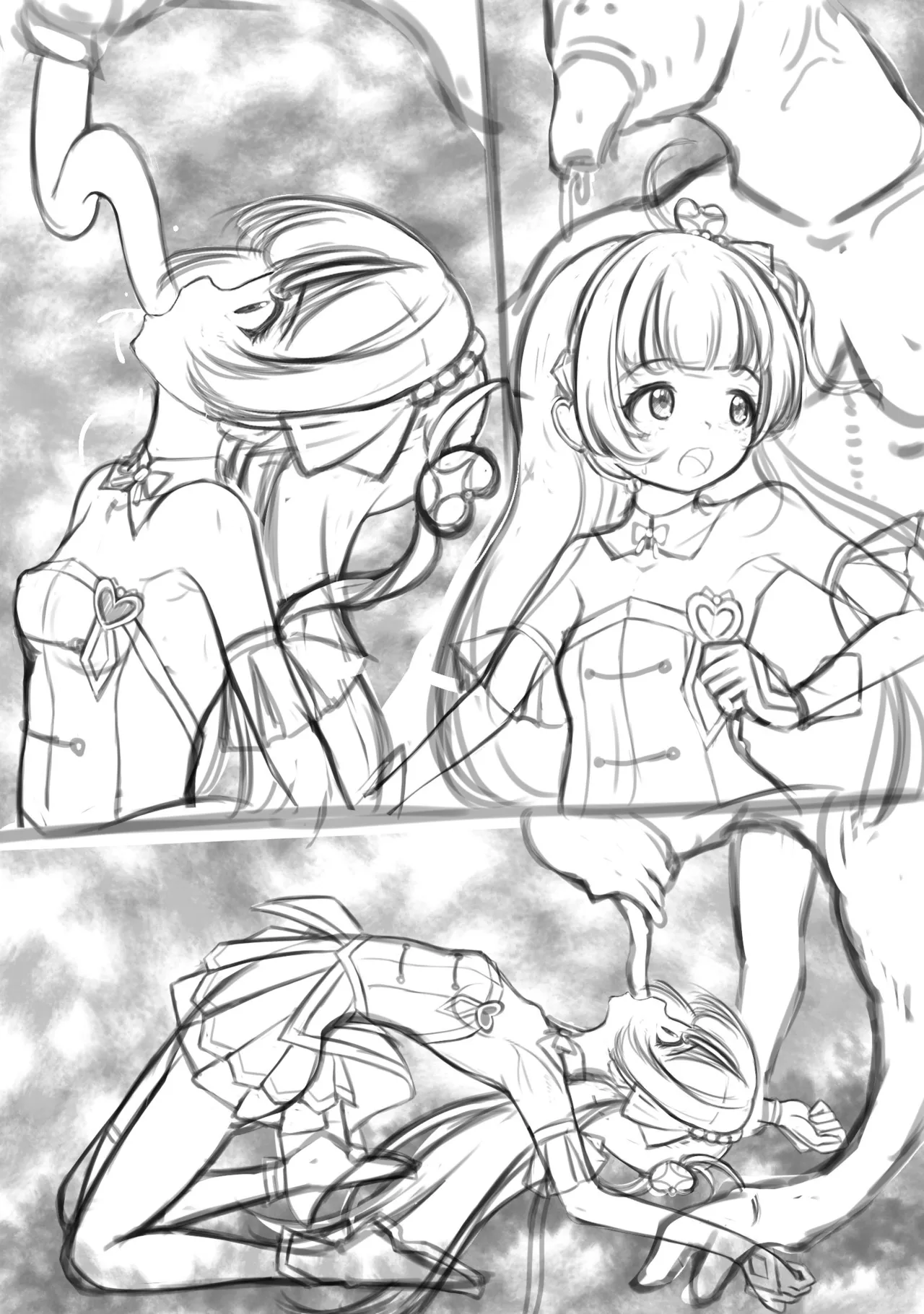線虫を口から流し込まれ寄生させられるキュ●ウィンク Page.12
