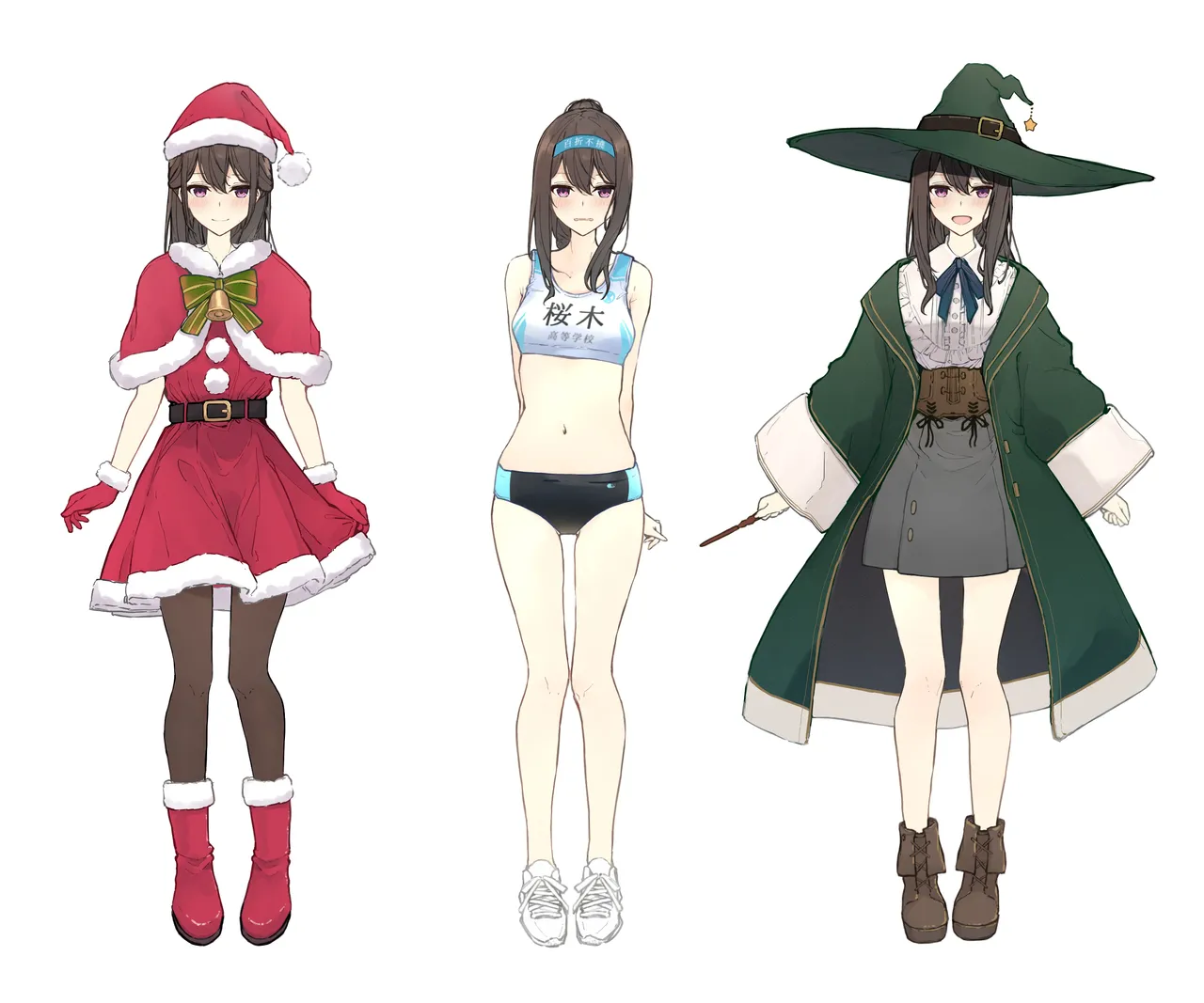 ［なのなんの］ 早希ちゃん if衣装 06（魔法使い・陸上ユニフォーム・サンタ）