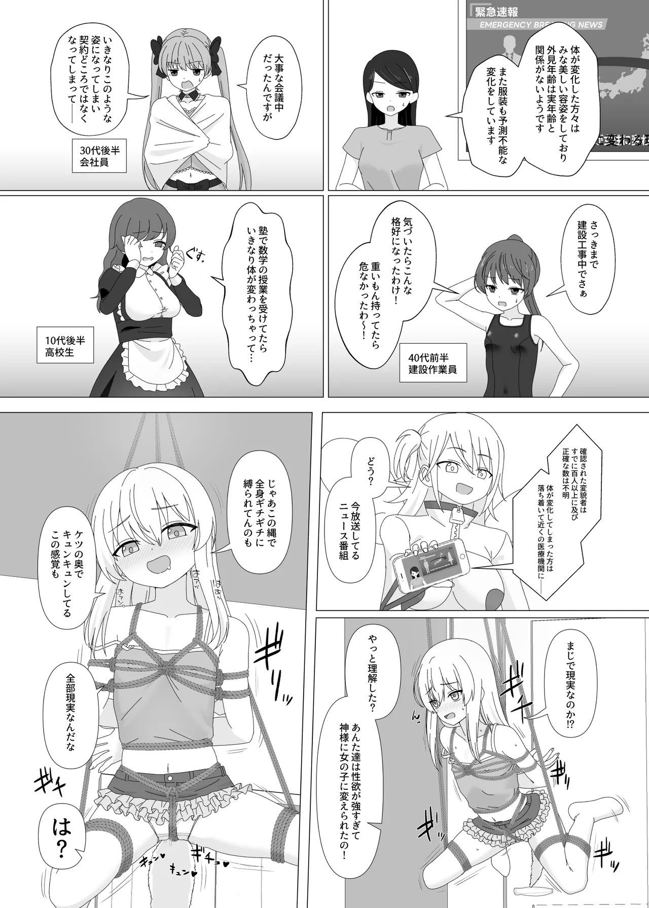 性欲が強すぎて女の子に変えられました Page.9