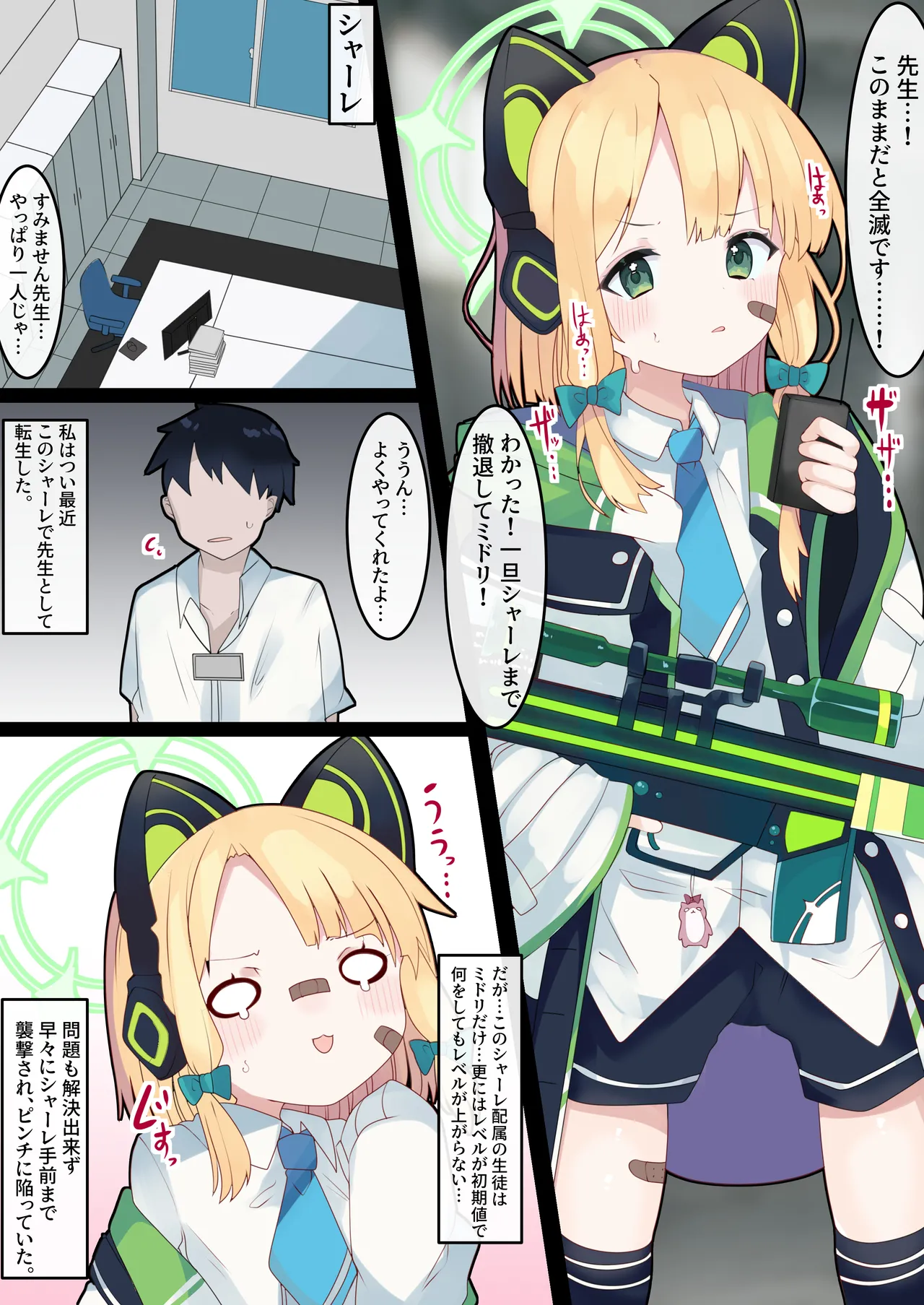 どすけべあーかいぶっ! 〜弱小シャーレだけどHでステ強化出来る先生に転生した話〜 【ミドリ、アリス編】 Page.2
