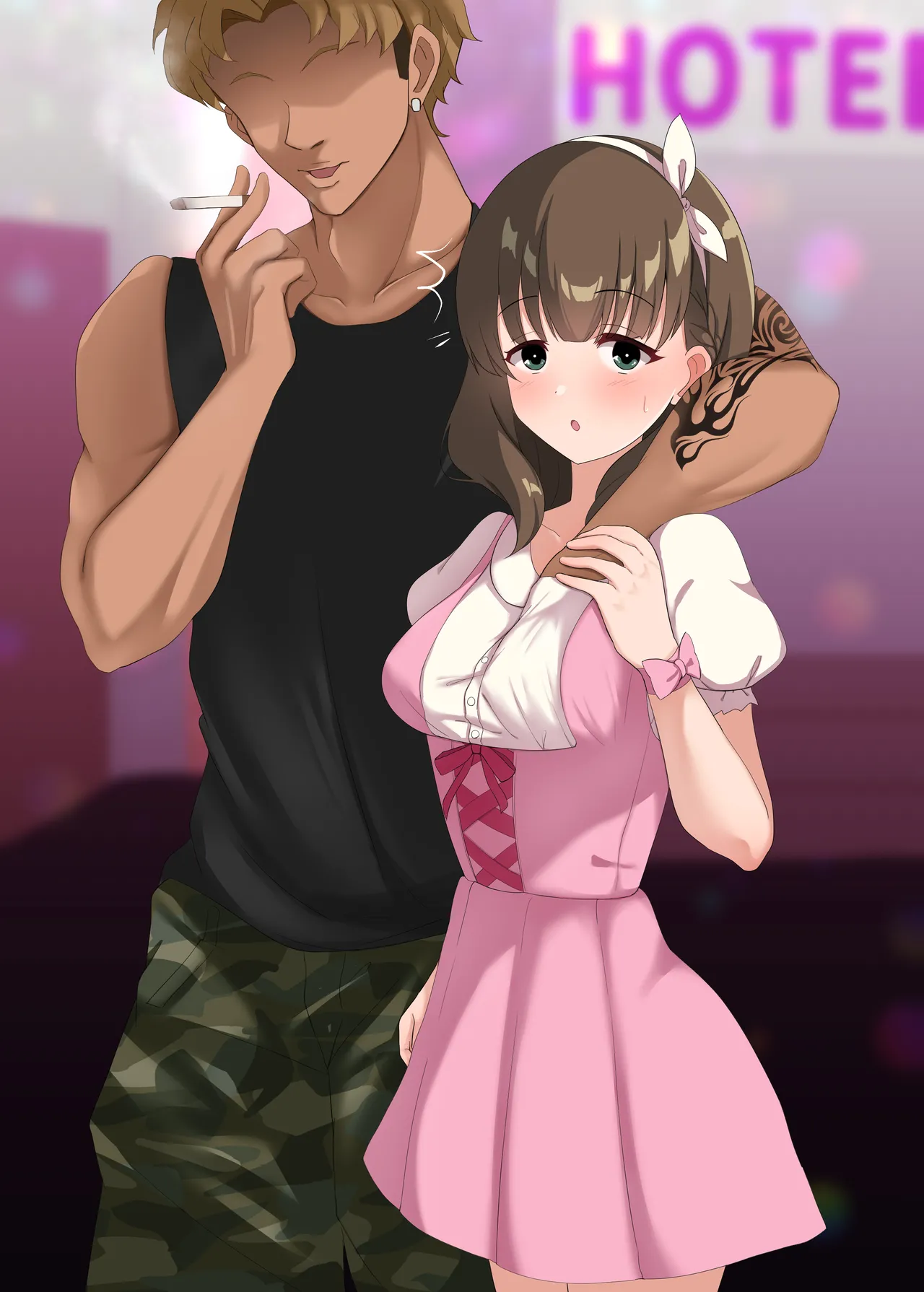まゆがチャラ男とラブラブセックスして最後に顔射されるCG Page.7