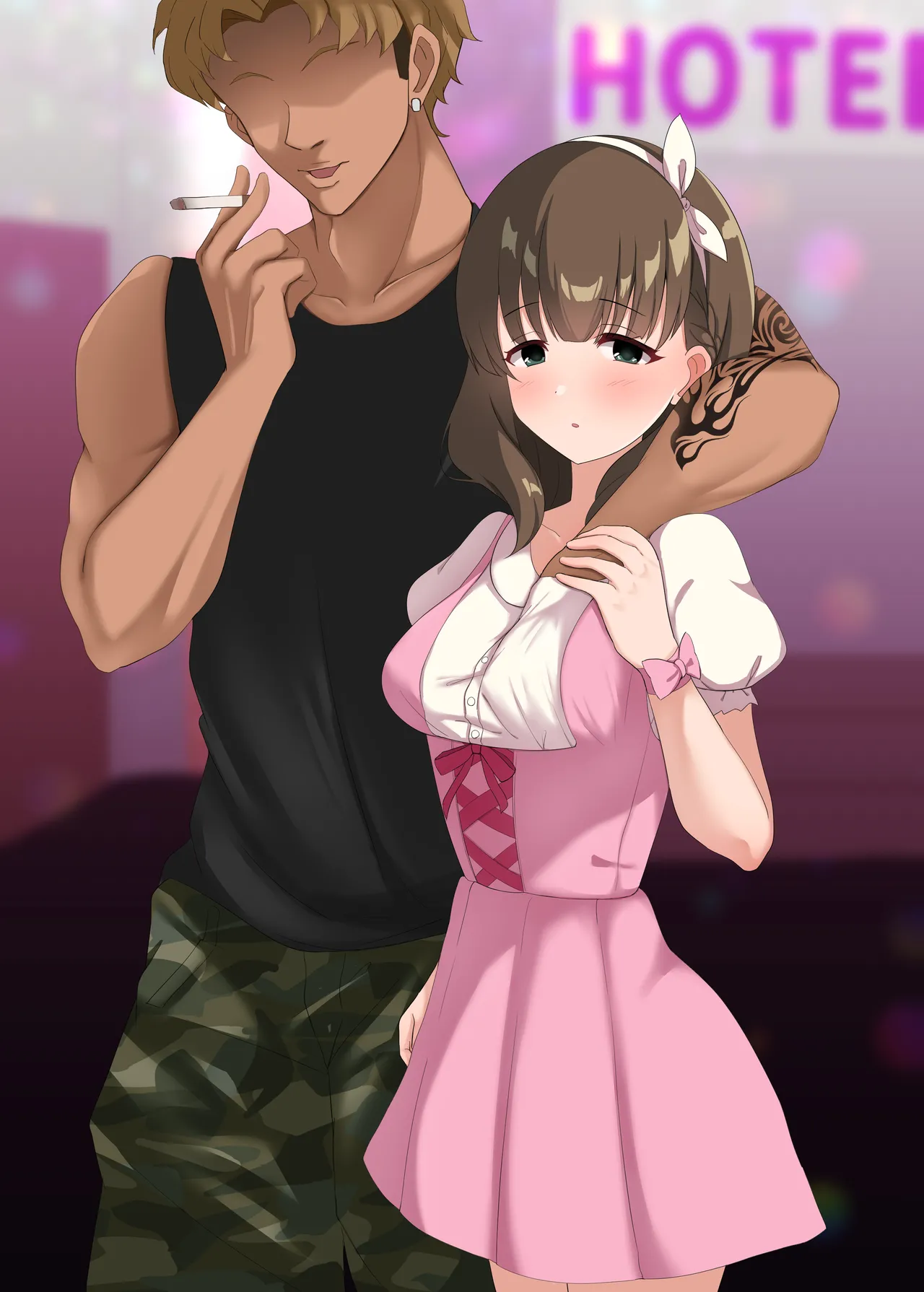 まゆがチャラ男とラブラブセックスして最後に顔射されるCG Page.8