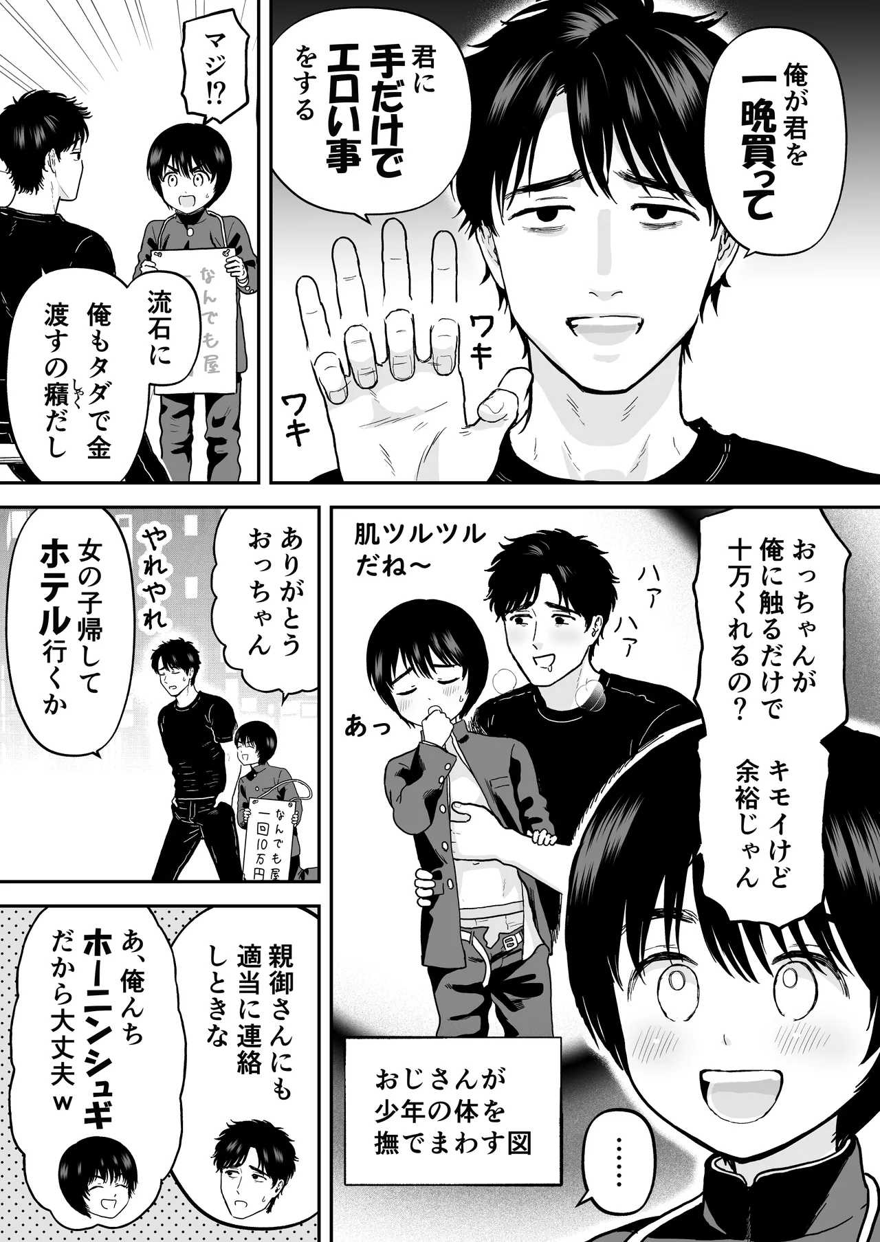 手だけで落とされる少年 Page.5