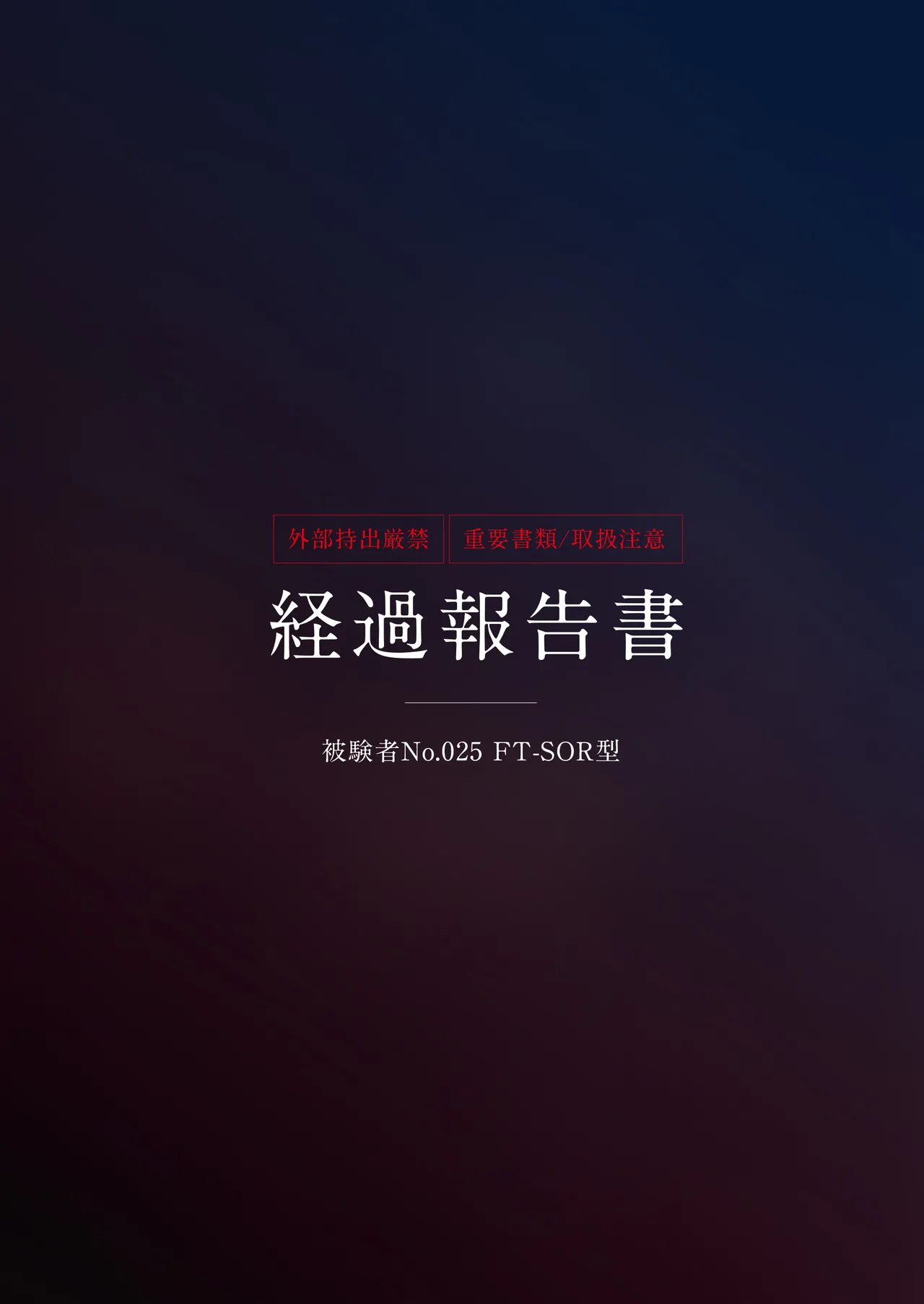 被験者No.025 FT-SOR型 経過報告書 Page.20