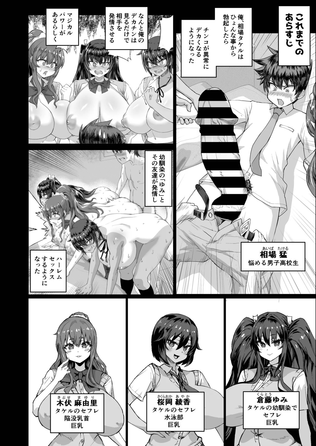 デカチンになったら巨乳幼馴染とその巨乳友達たちが発情してハーレムになった！！ Page.453