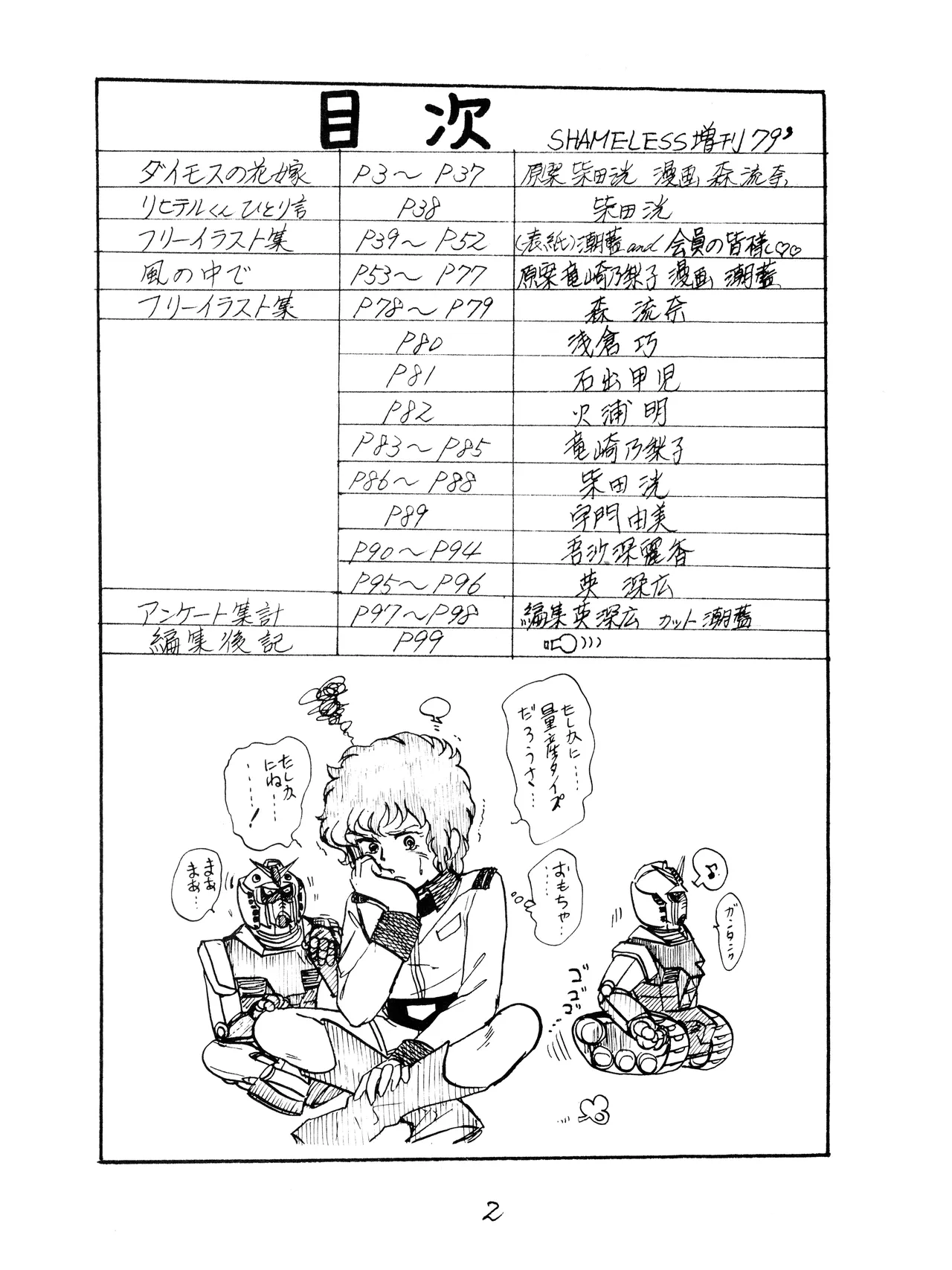 CORPORTATION SHAMELESS Special Issue 79' (1979) 昭和 54年 Page.2